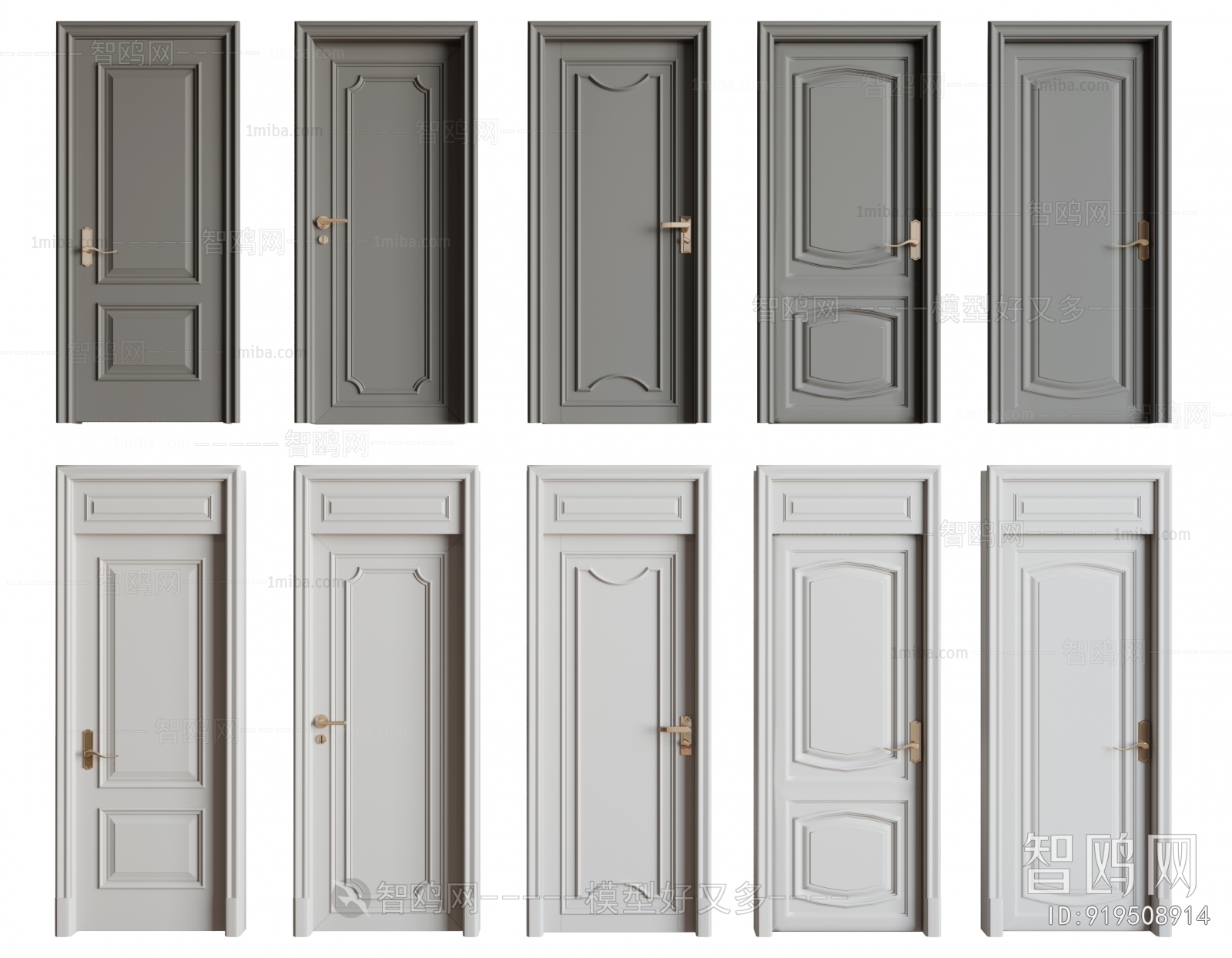 Simple European Style Single Door