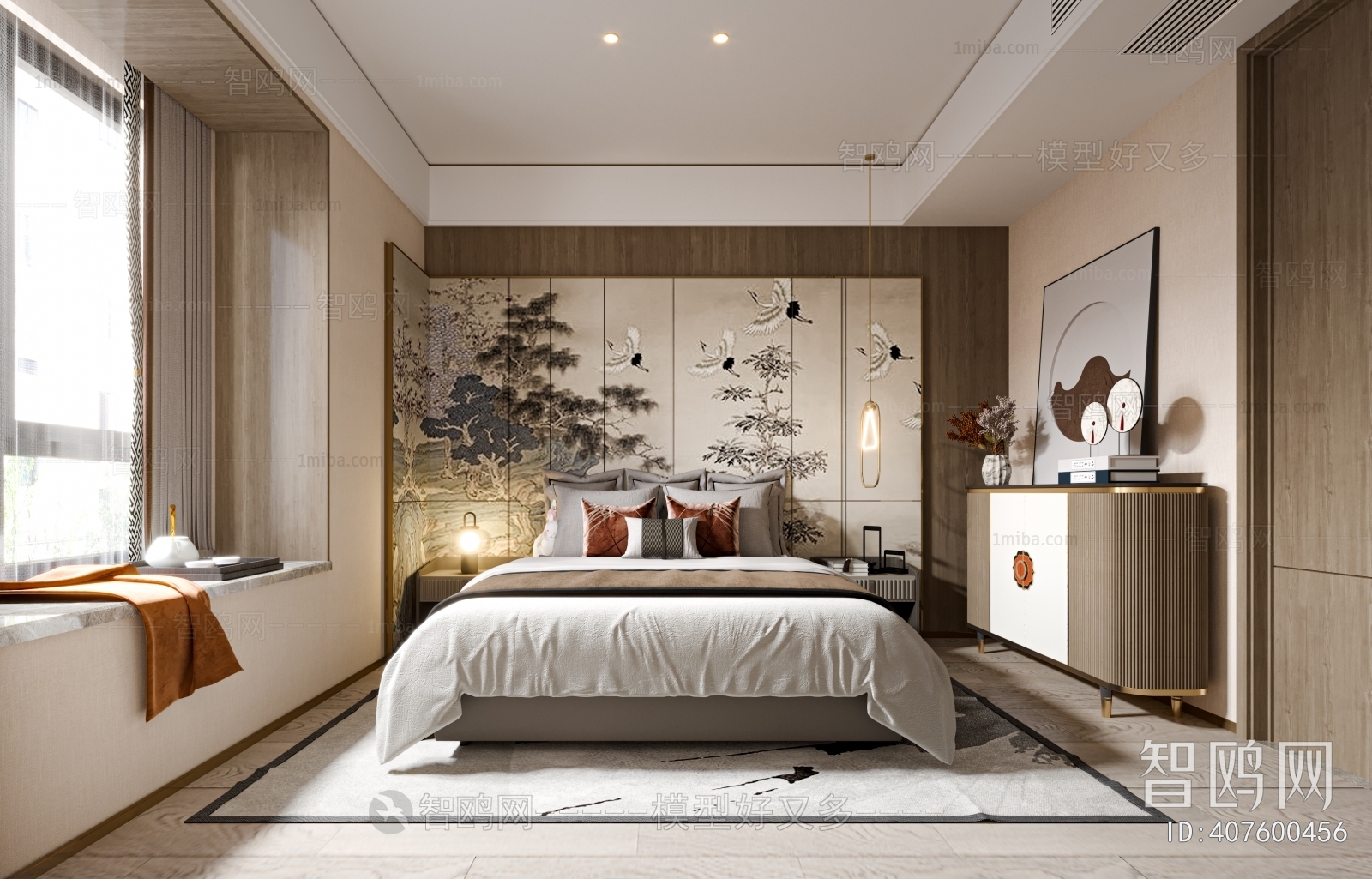 New Chinese Style Bedroom