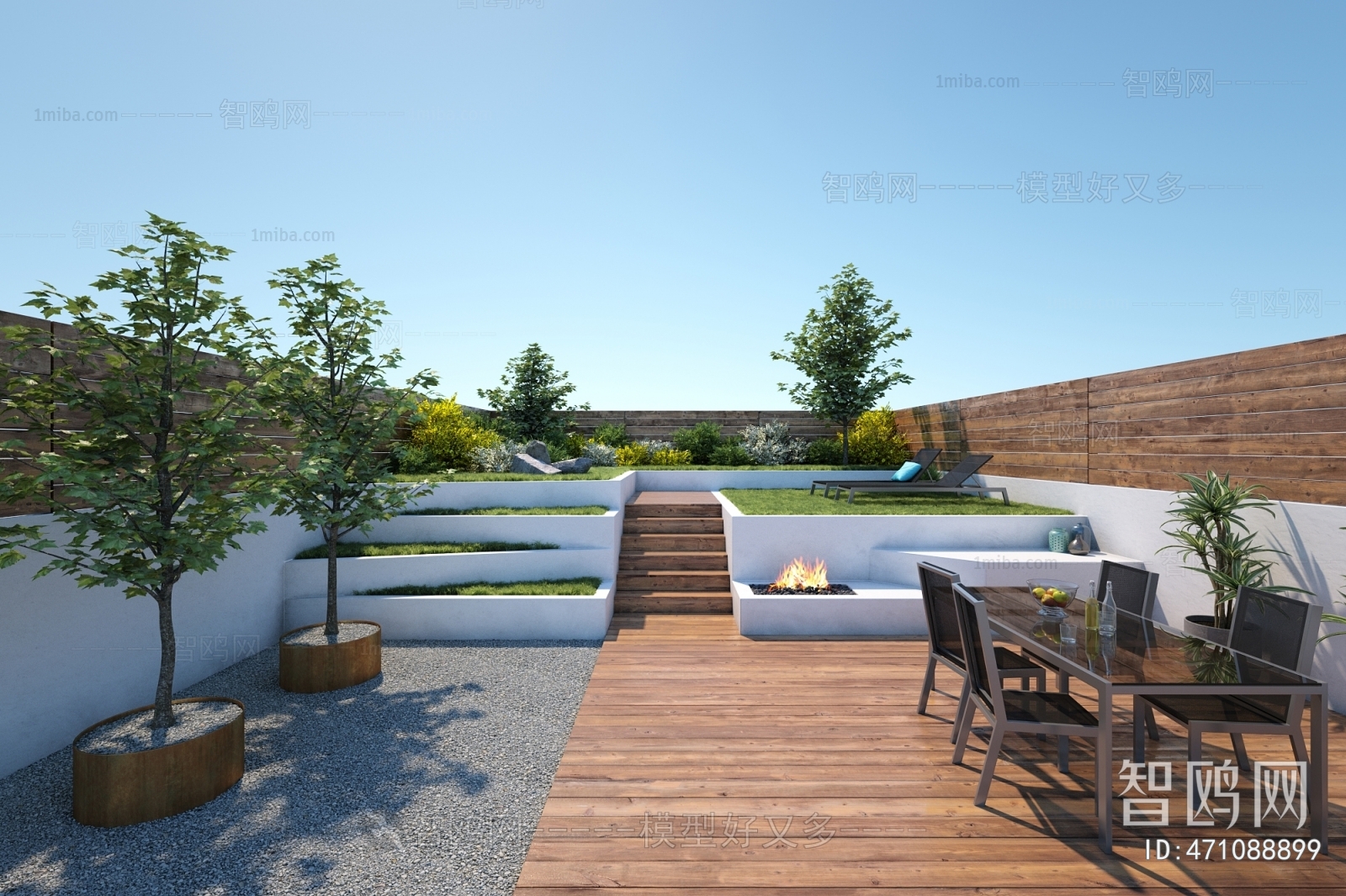 Modern Courtyard/landscape