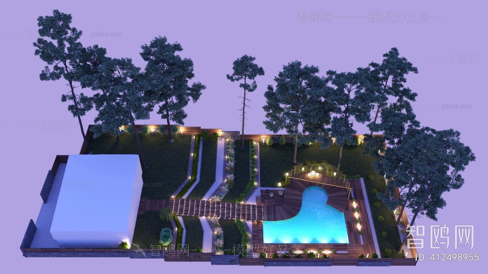 现代庭院/景观游泳池