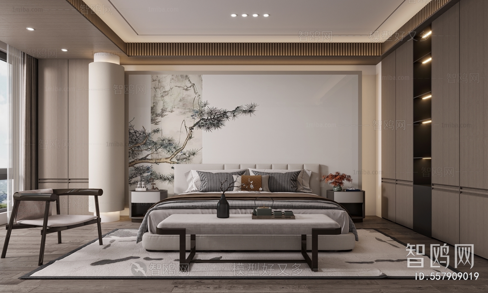 New Chinese Style Bedroom