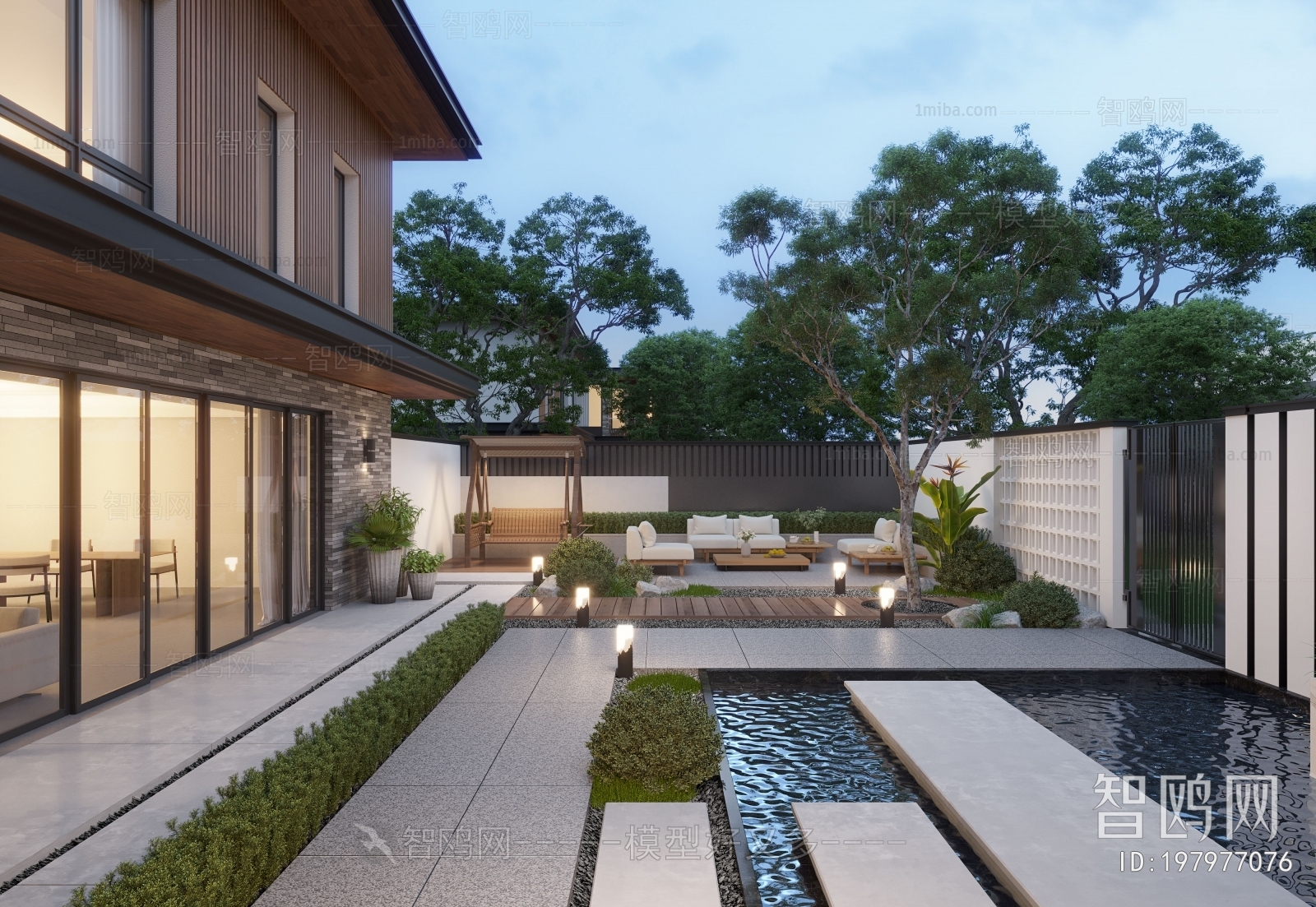 Modern Courtyard/landscape