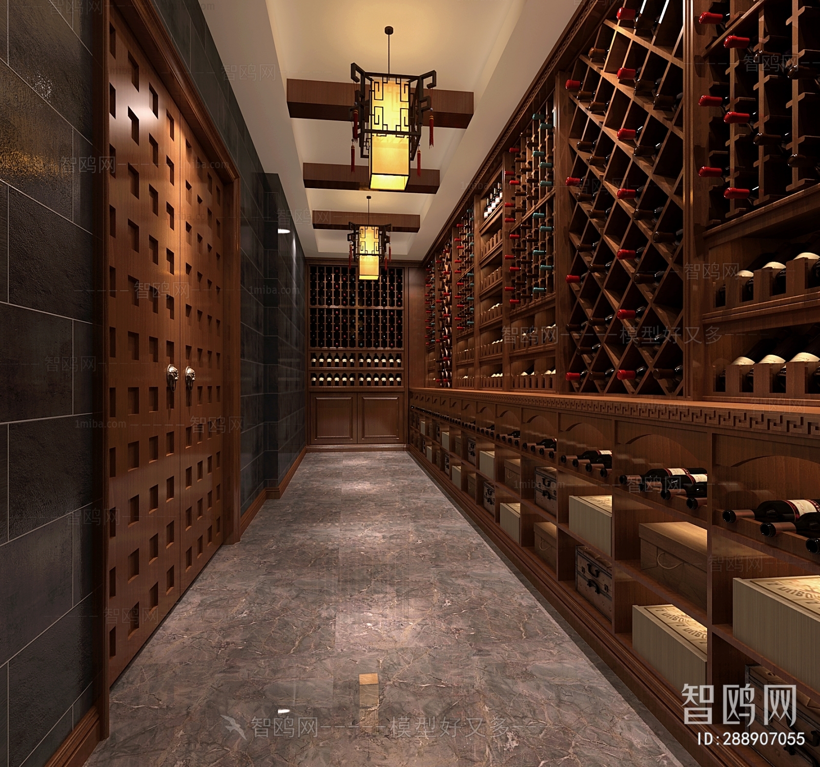 Chinese Style Wine Cellar/Wine Tasting Room