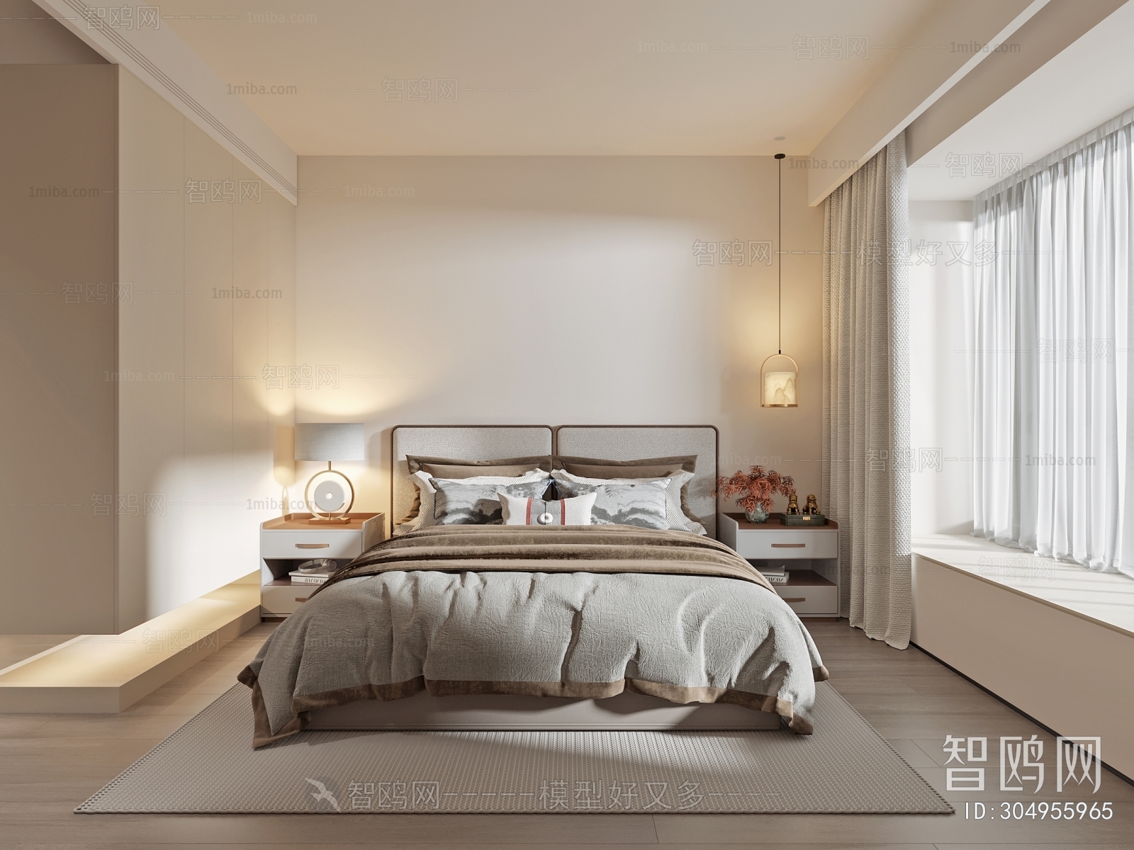 Modern New Chinese Style Bedroom