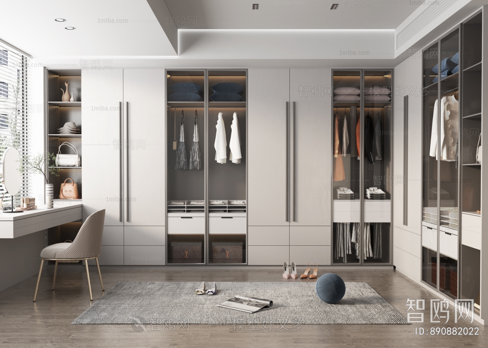 Modern Clothes Storage Area