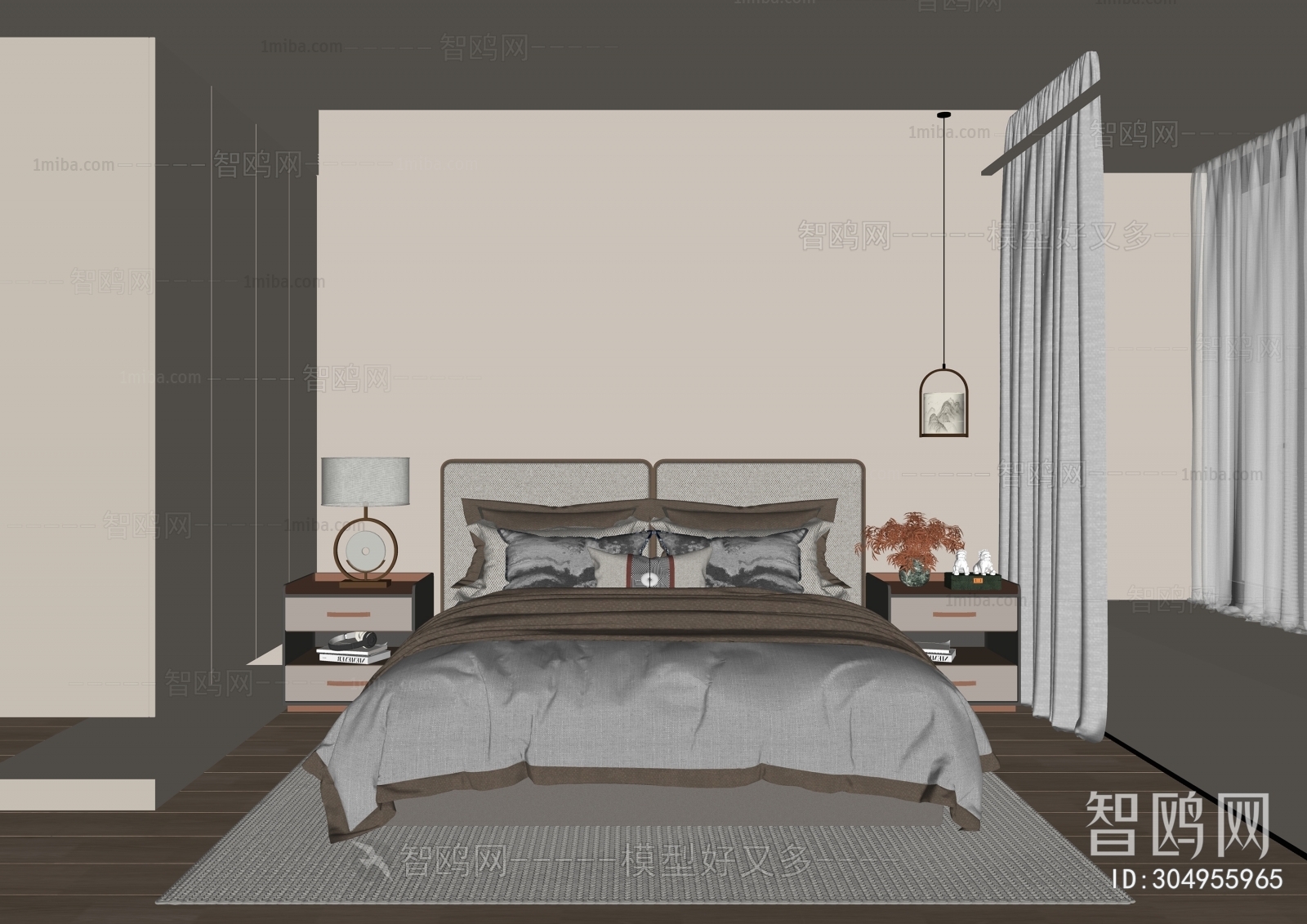 Modern New Chinese Style Bedroom