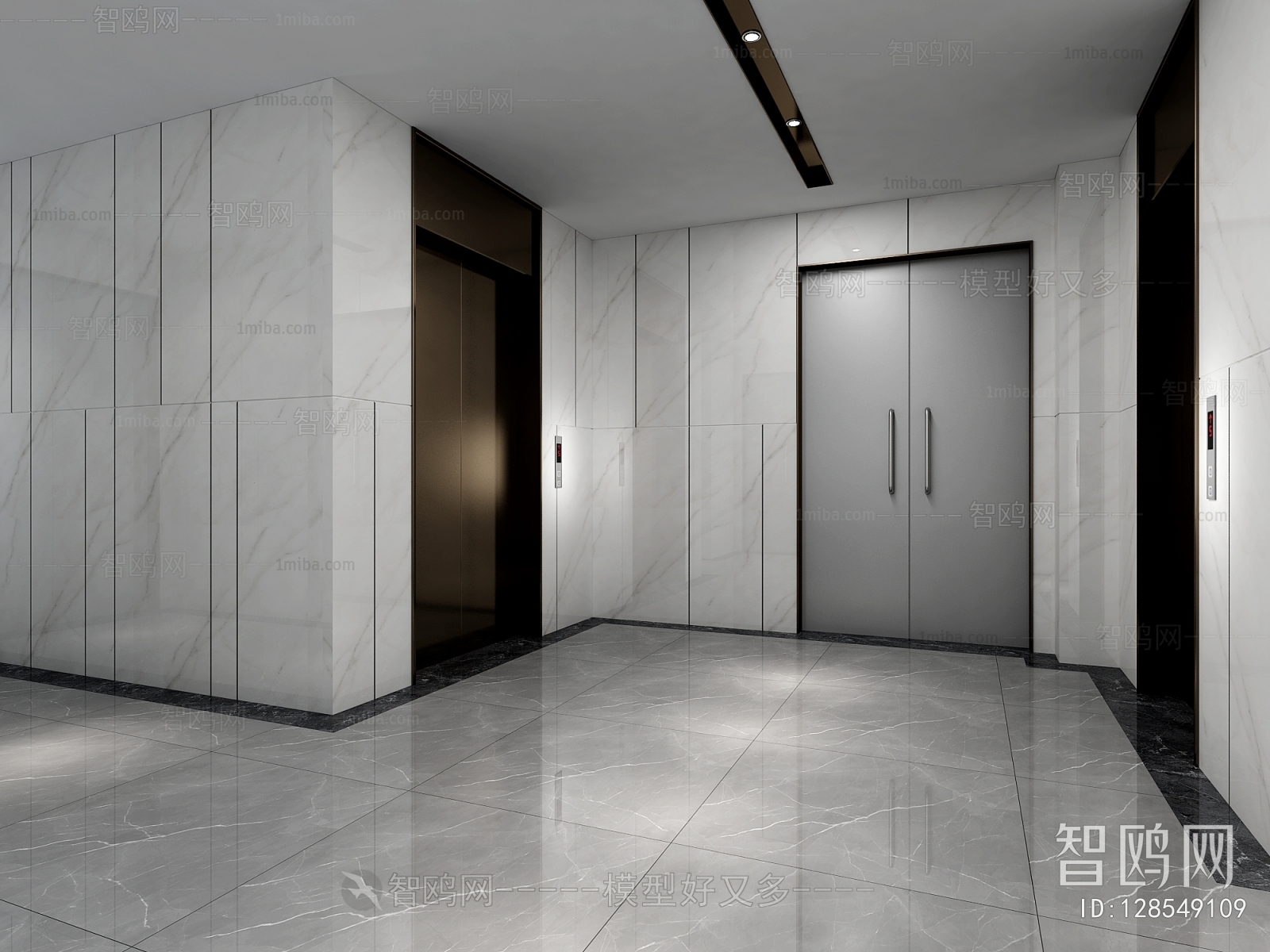 Modern Office Elevator Hall