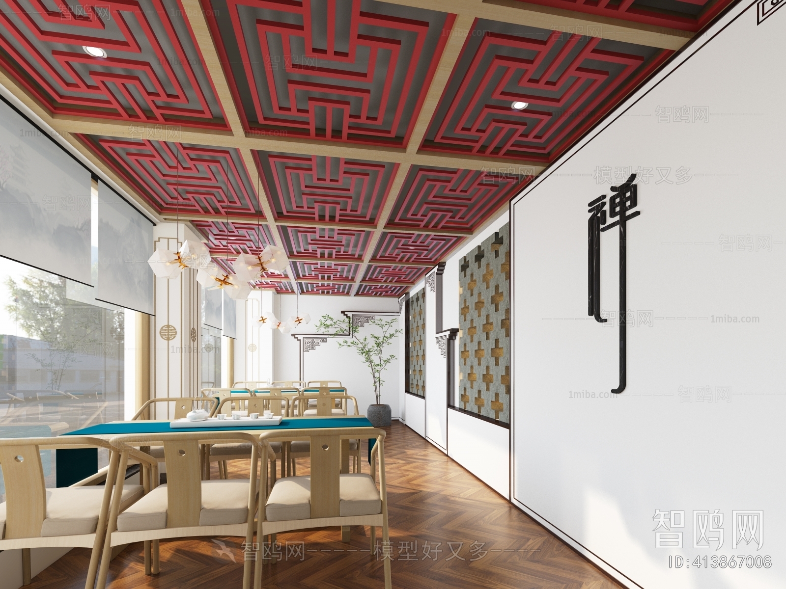 New Chinese Style Teahouse Tea House