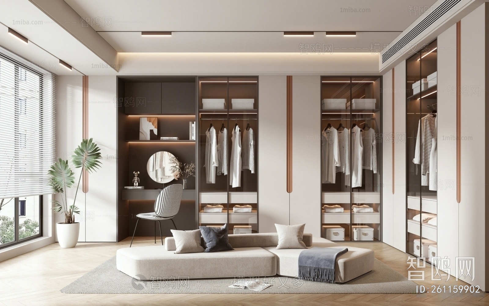 Modern Clothes Storage Area