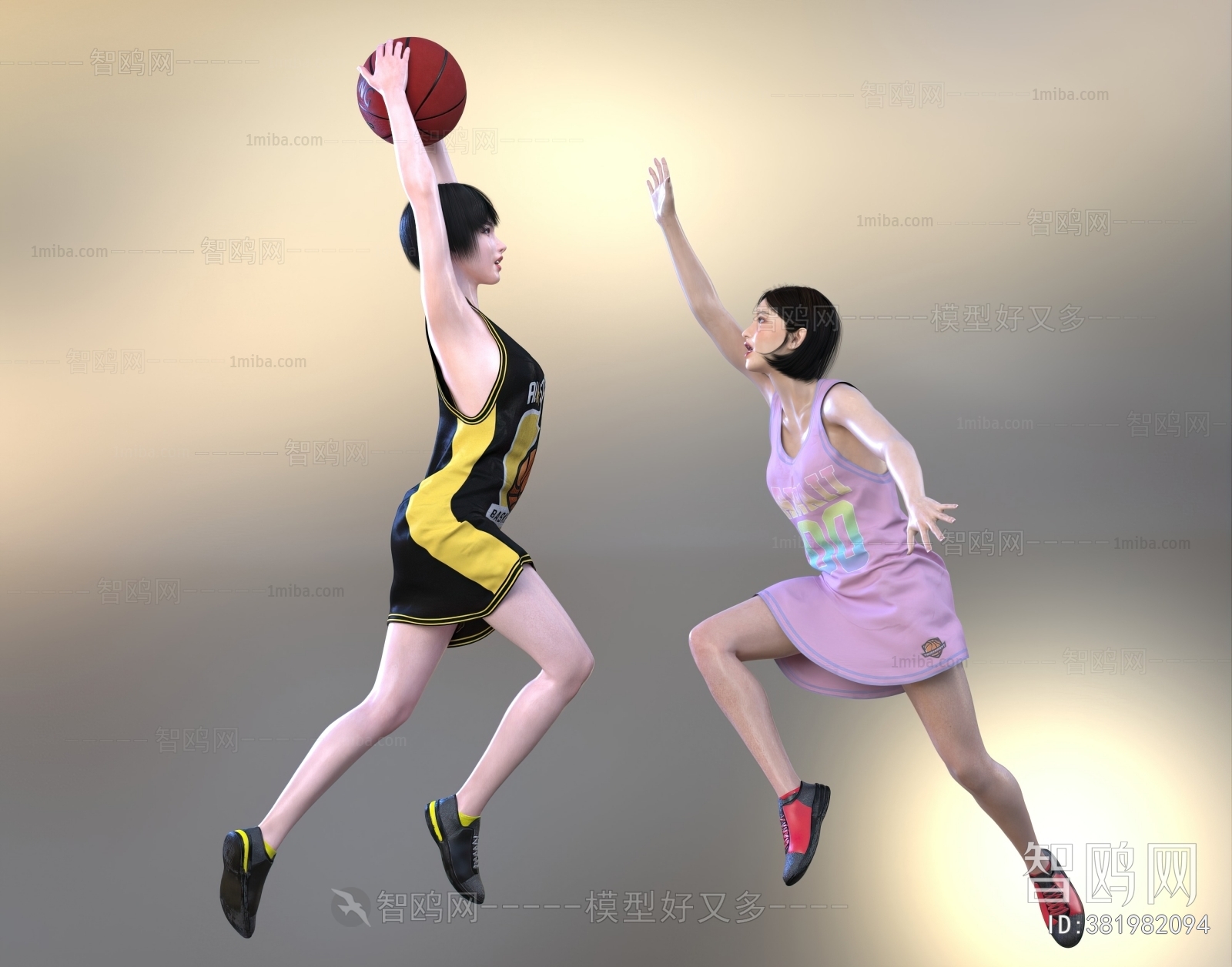 现代打篮球女孩
