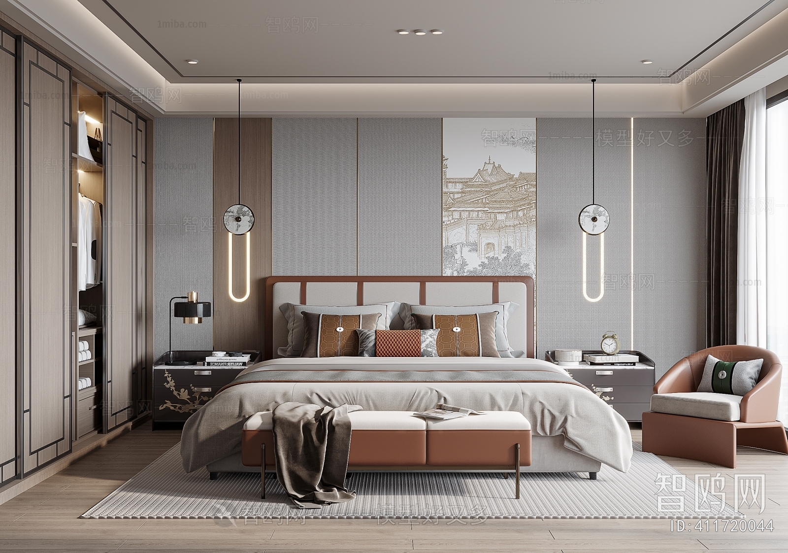 New Chinese Style Bedroom