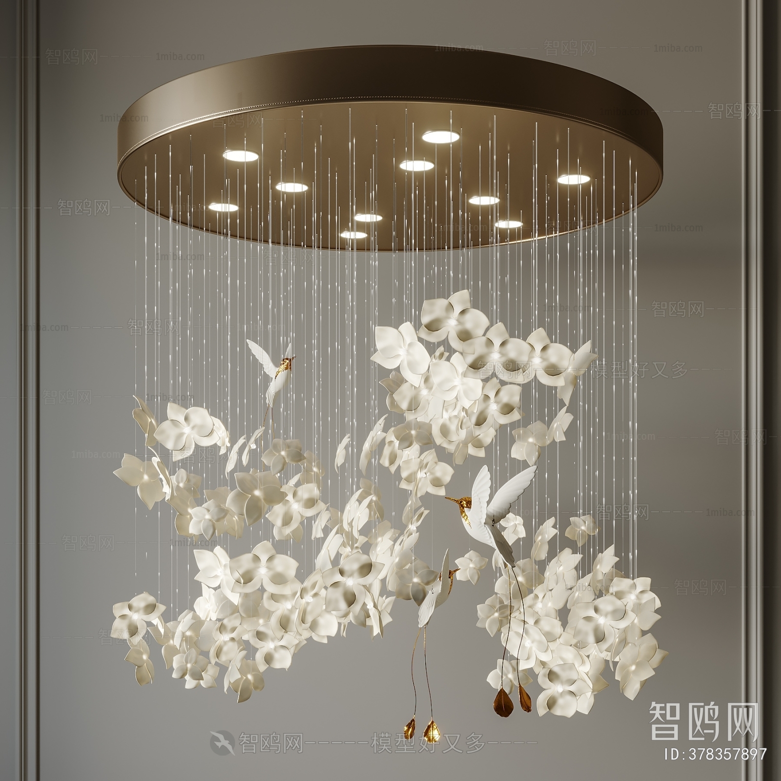 新中式花鸟装饰灯