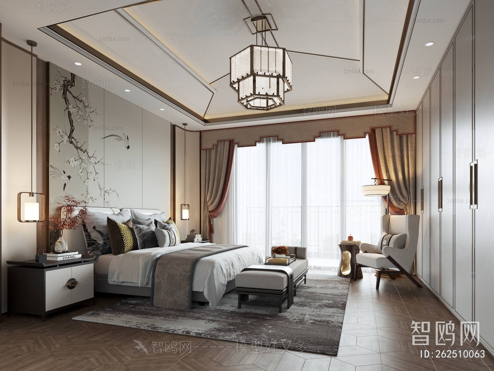 New Chinese Style Bedroom