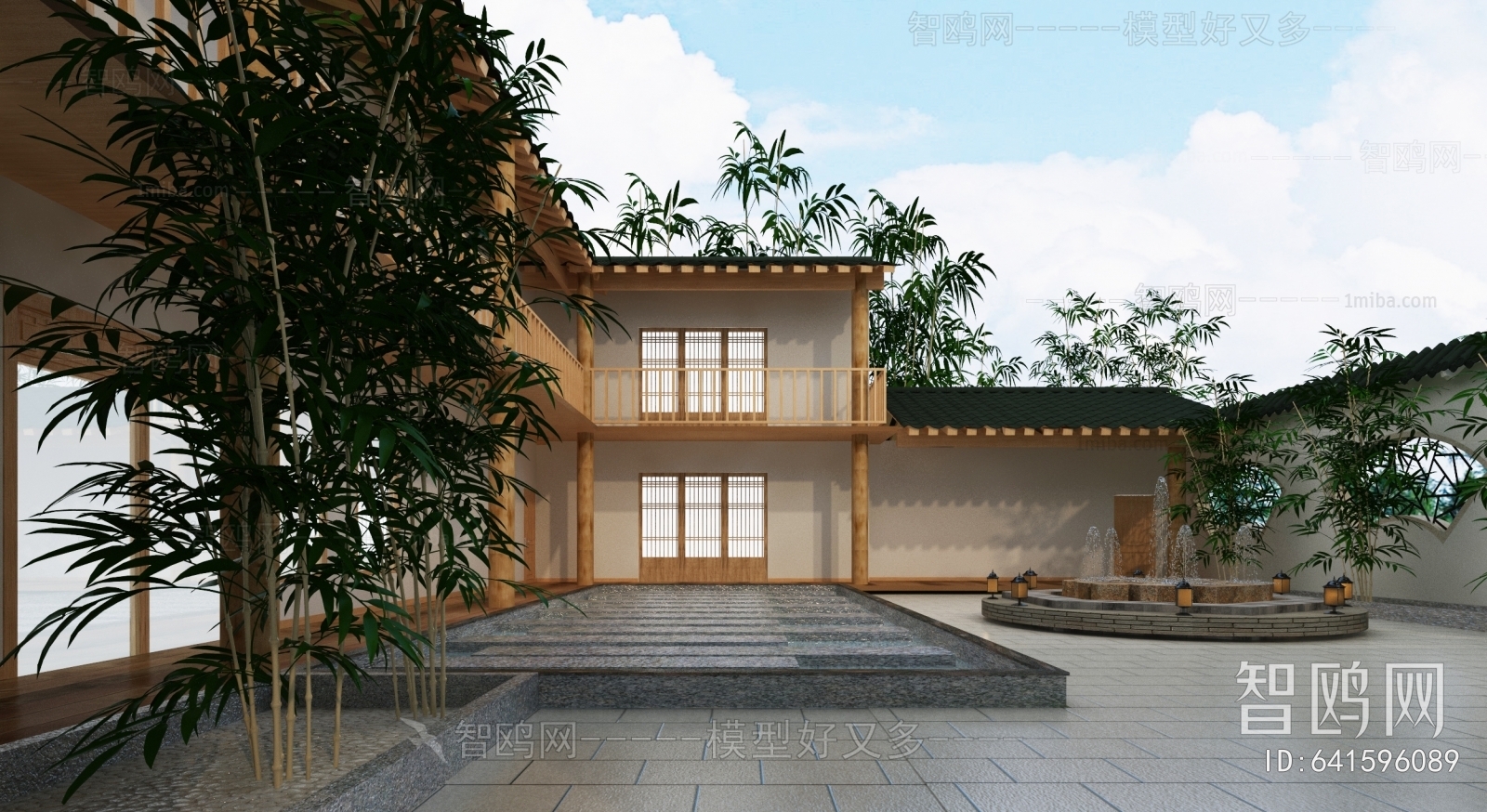 新中式建筑外观庭院/景观
