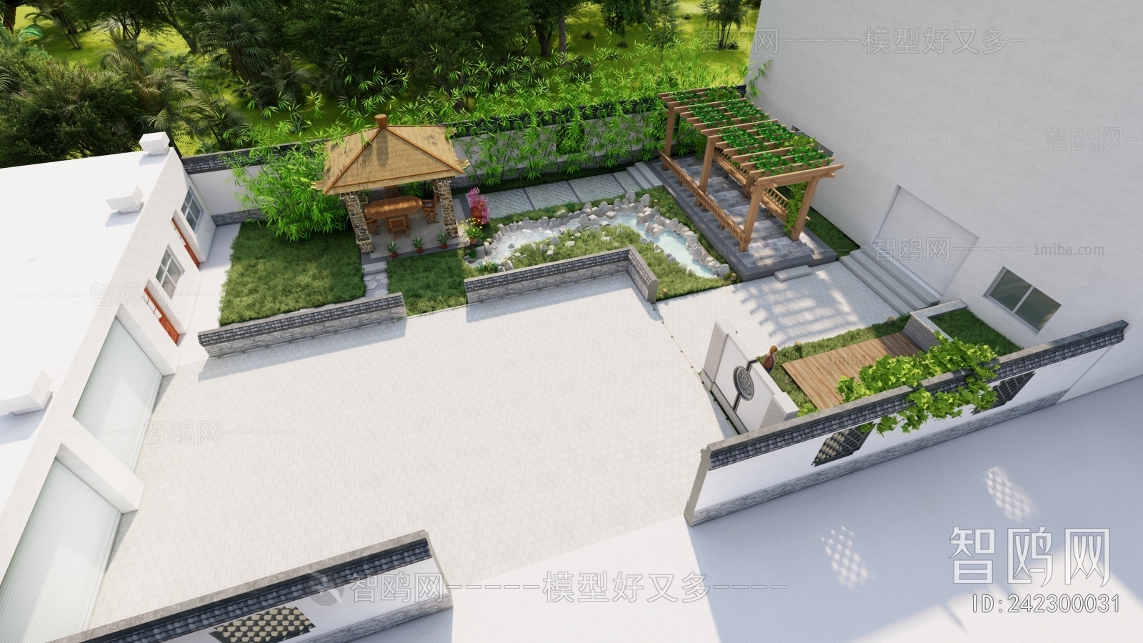 New Chinese Style Courtyard/landscape