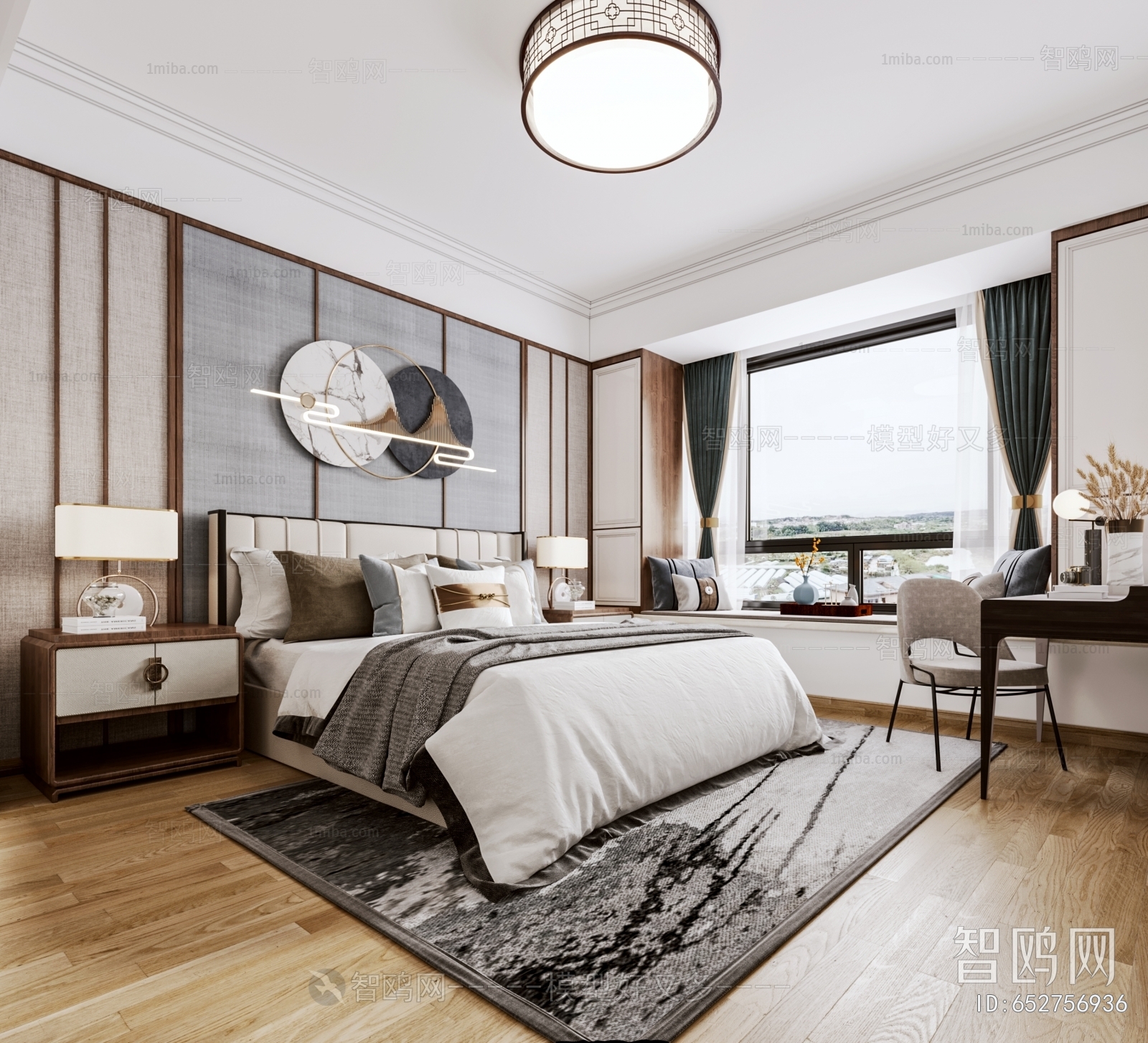 New Chinese Style Bedroom