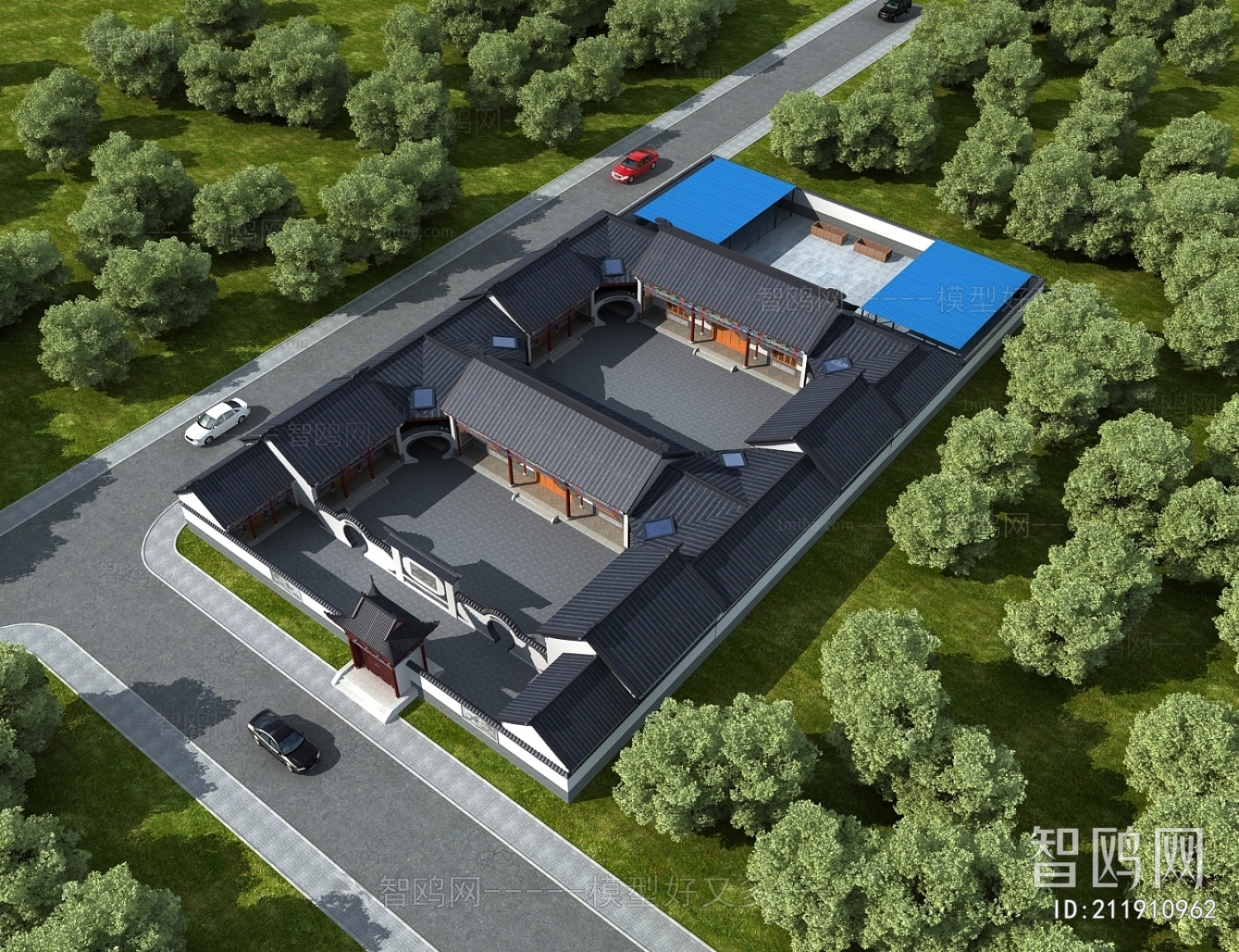 Chinese Style Architectural Bird's-eye View Planning