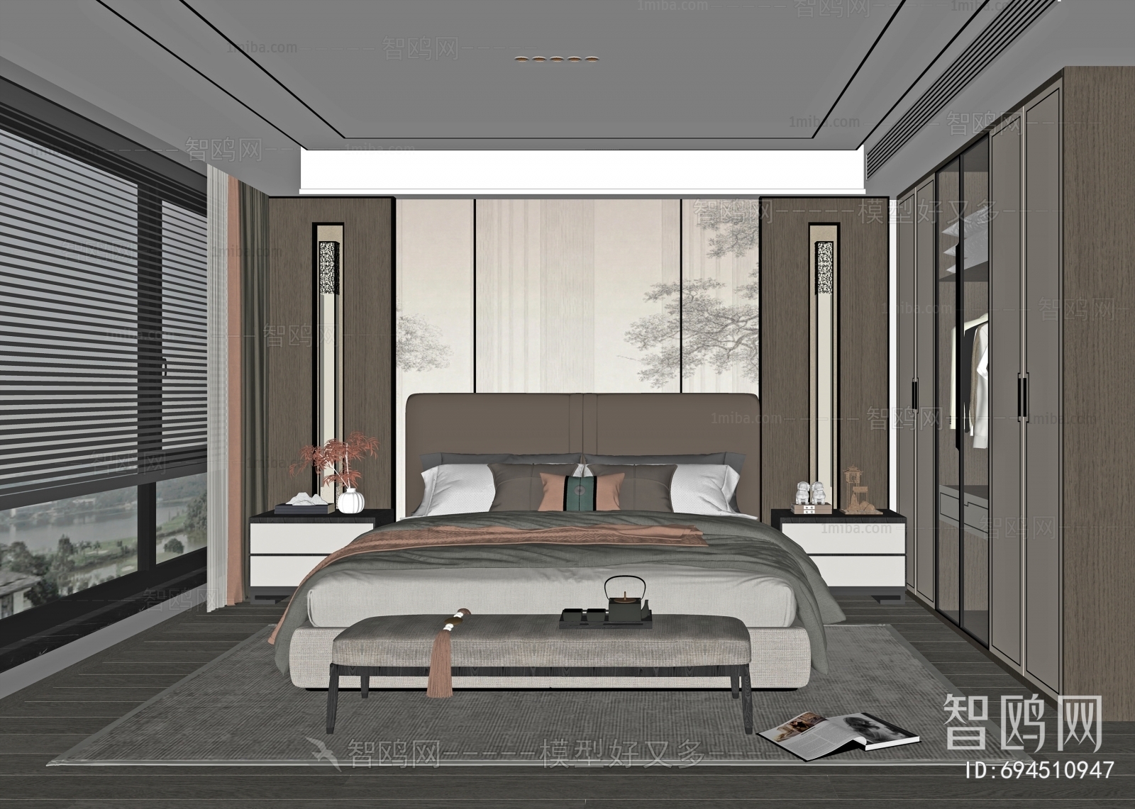 New Chinese Style Bedroom