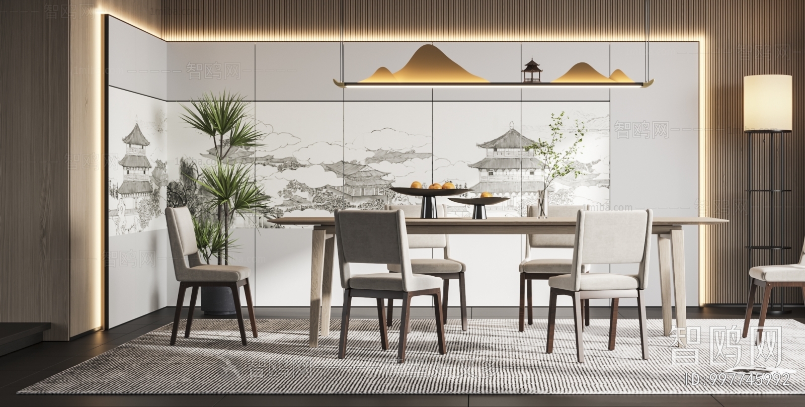 New Chinese Style Dining Room