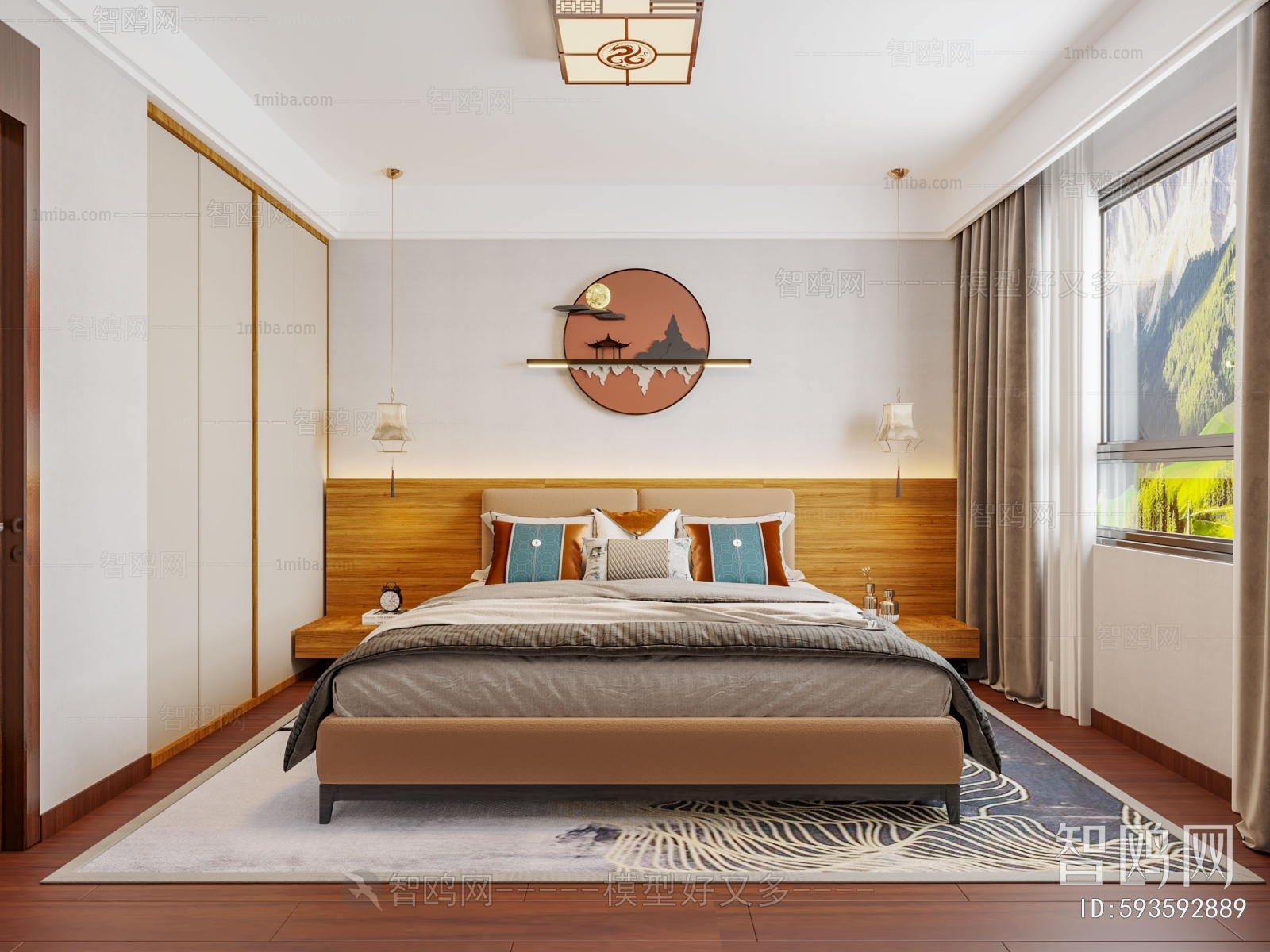 New Chinese Style Bedroom