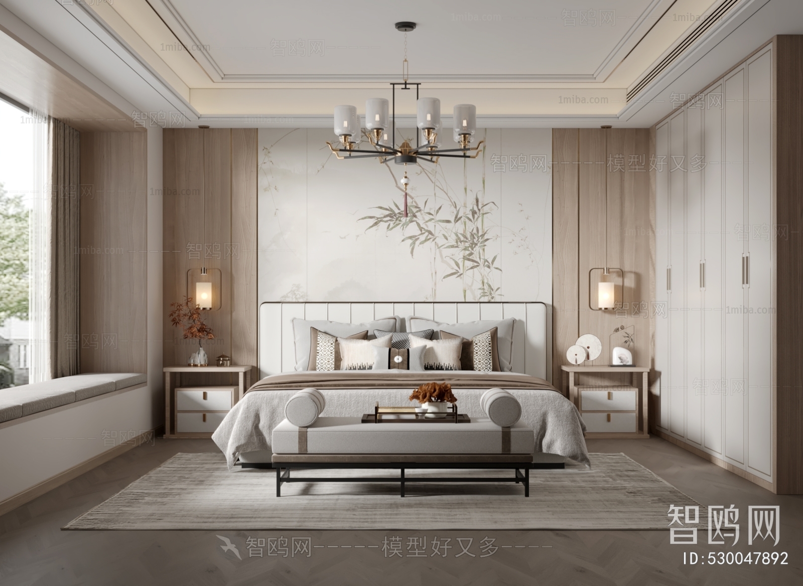 New Chinese Style Bedroom