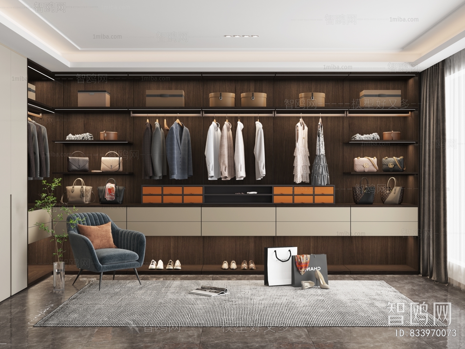 Modern Clothes Storage Area