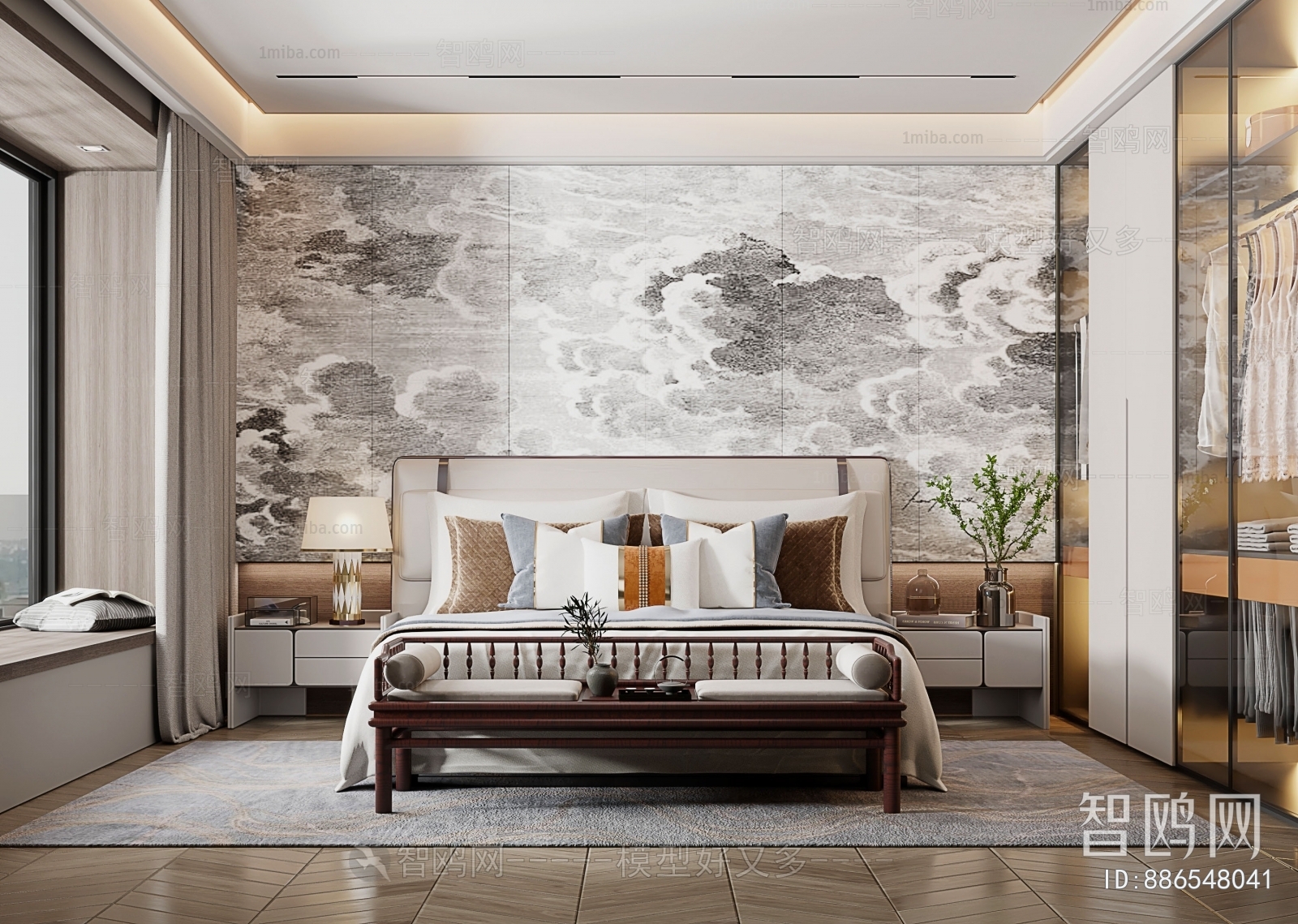 New Chinese Style Bedroom