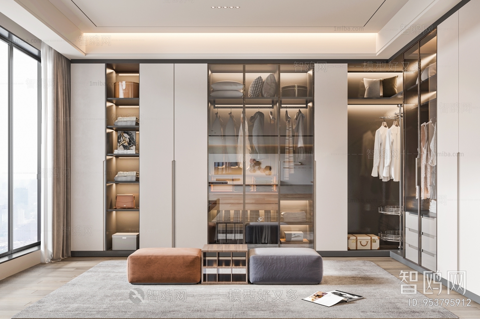 Modern Clothes Storage Area