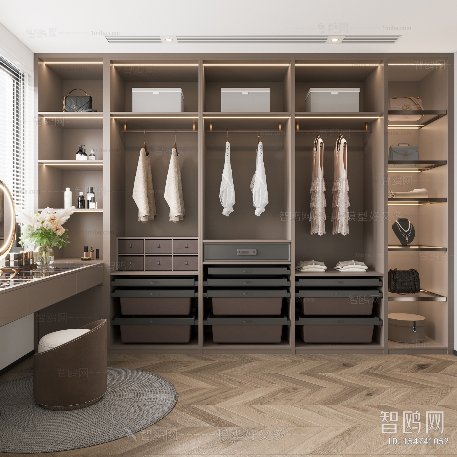 Modern Clothes Storage Area