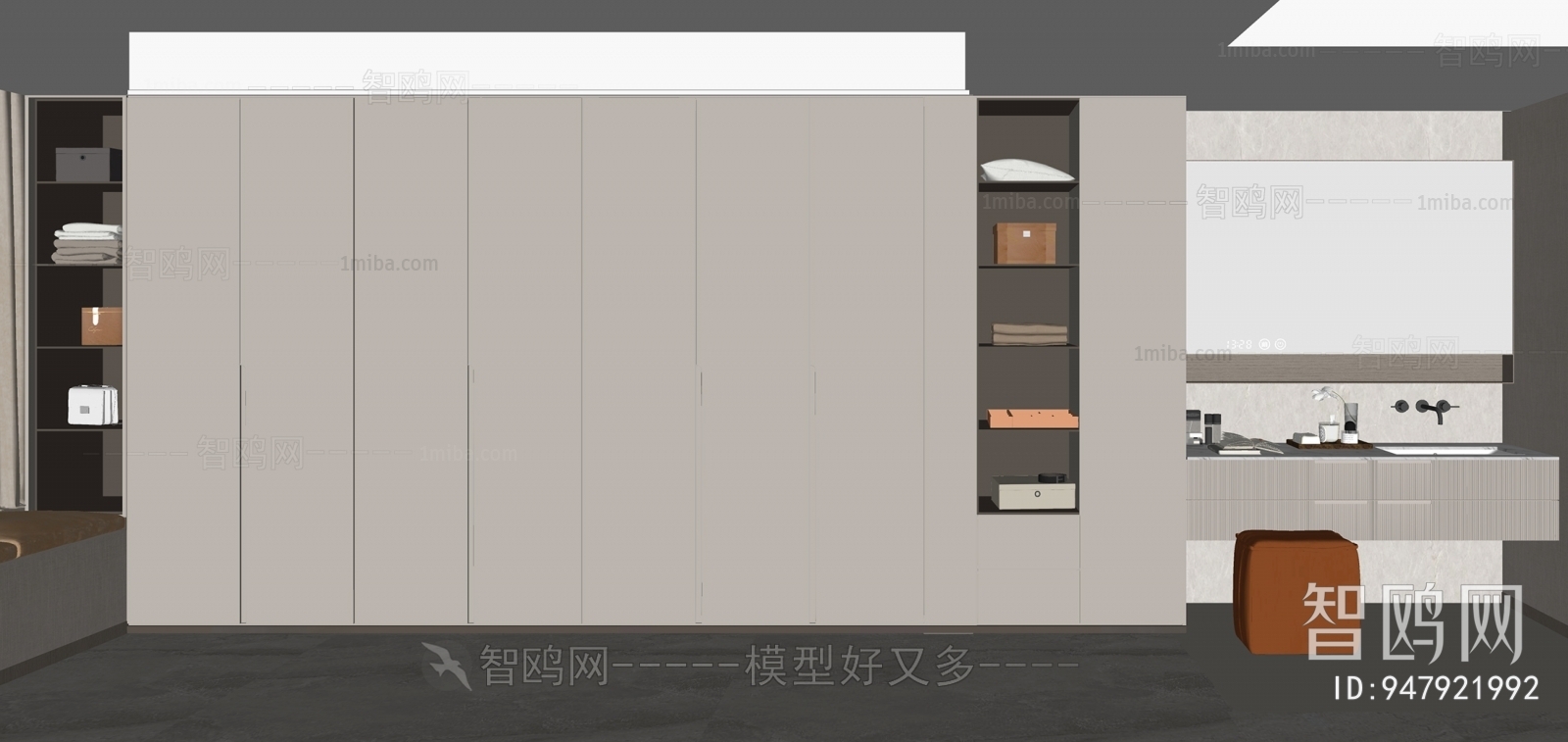 Modern Clothes Storage Area