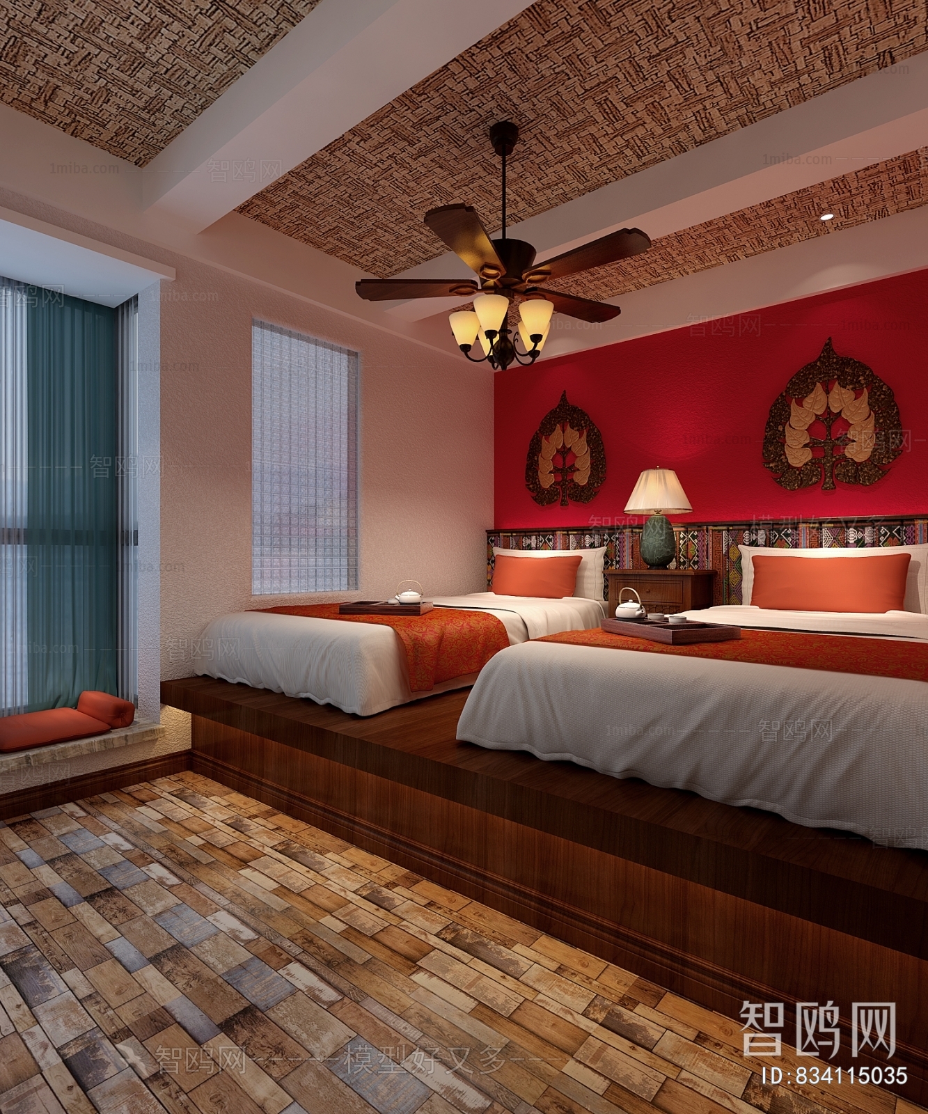 Southeast Asian Style Guest Room