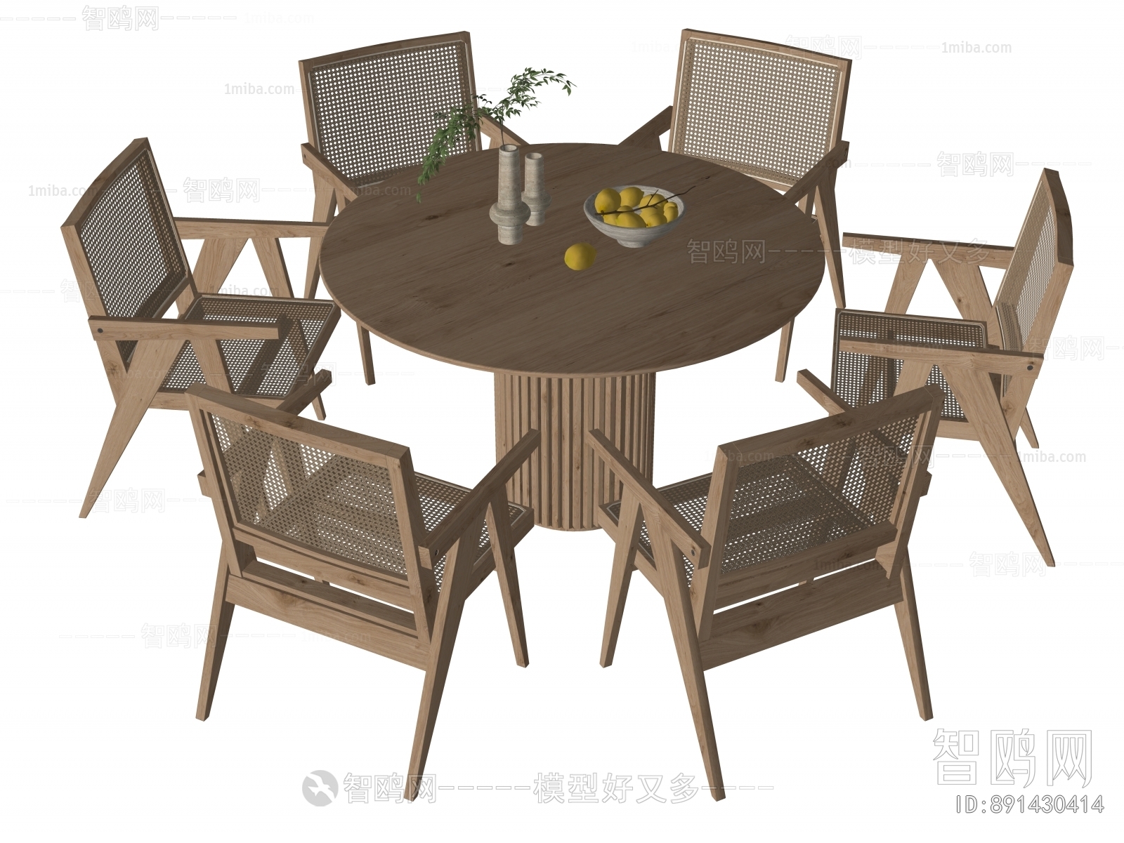 Wabi-sabi Style Dining Table And Chairs