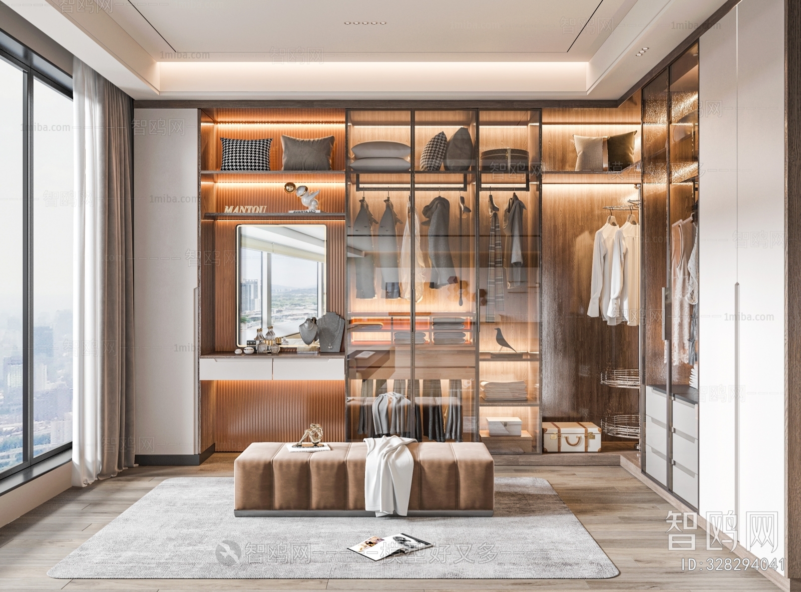 Modern Clothes Storage Area