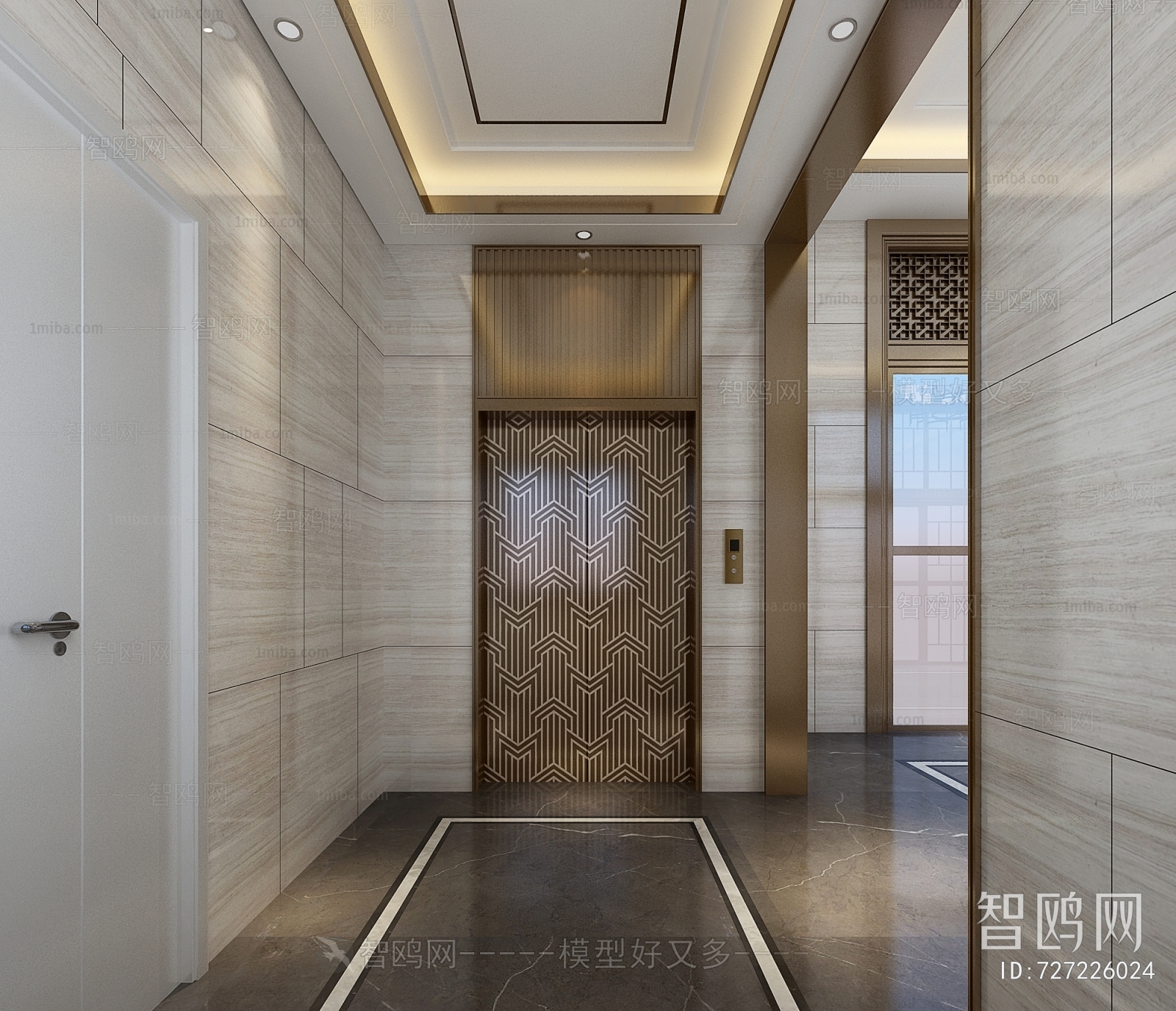 Modern Office Elevator Hall