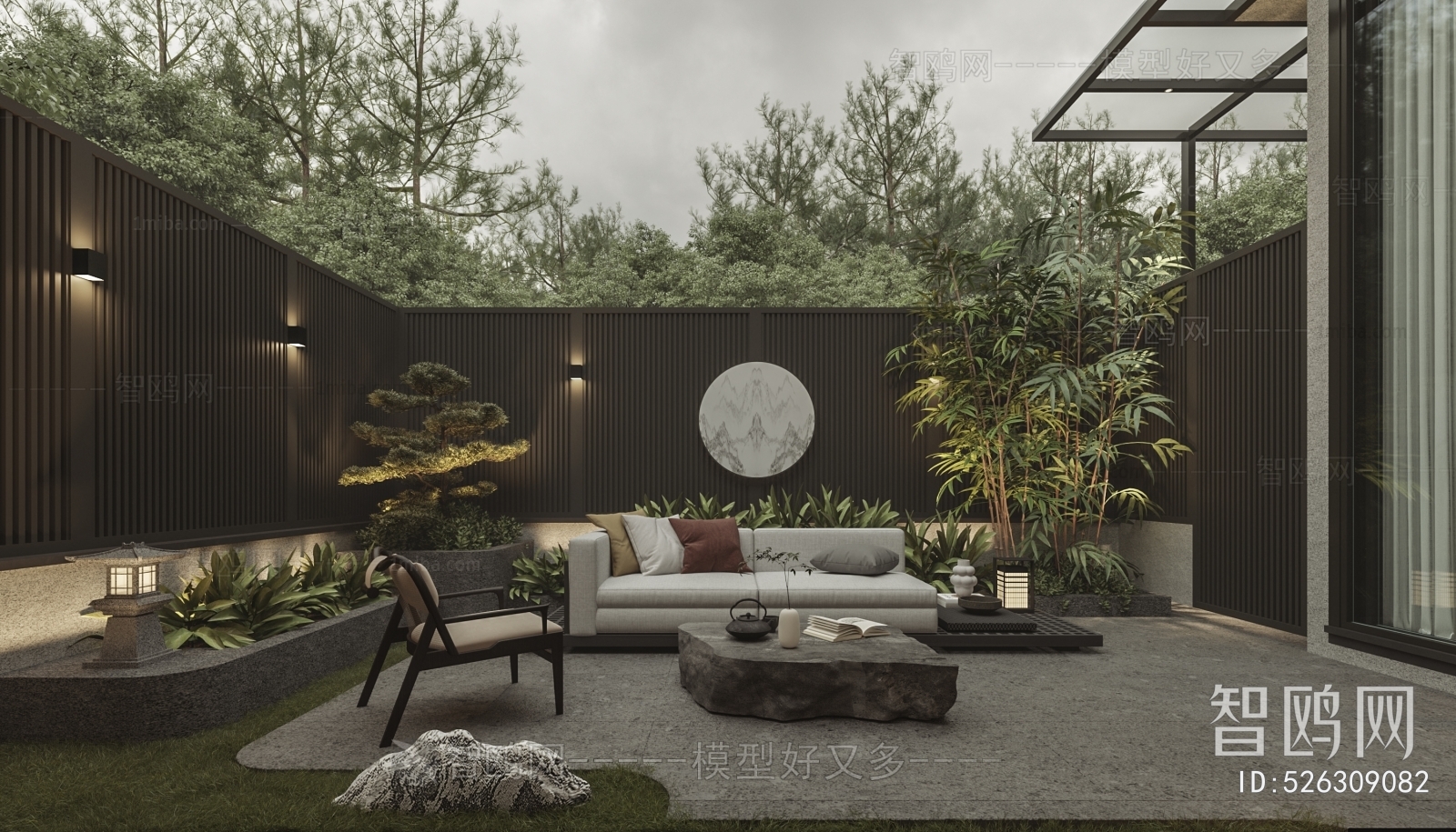 New Chinese Style Courtyard/landscape