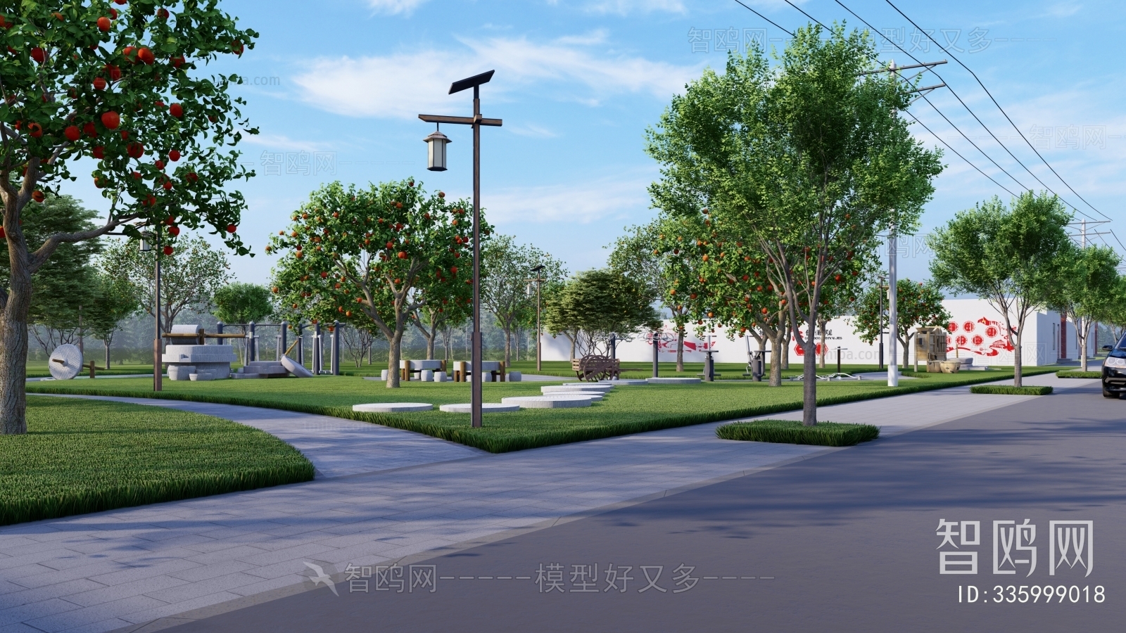New Chinese Style Park Landscape