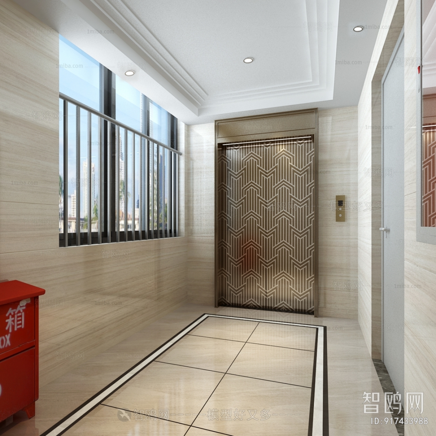 Modern Office Elevator Hall