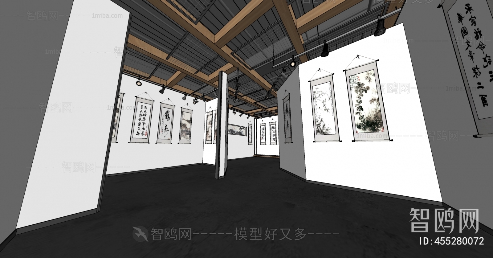 新中式美术馆展厅