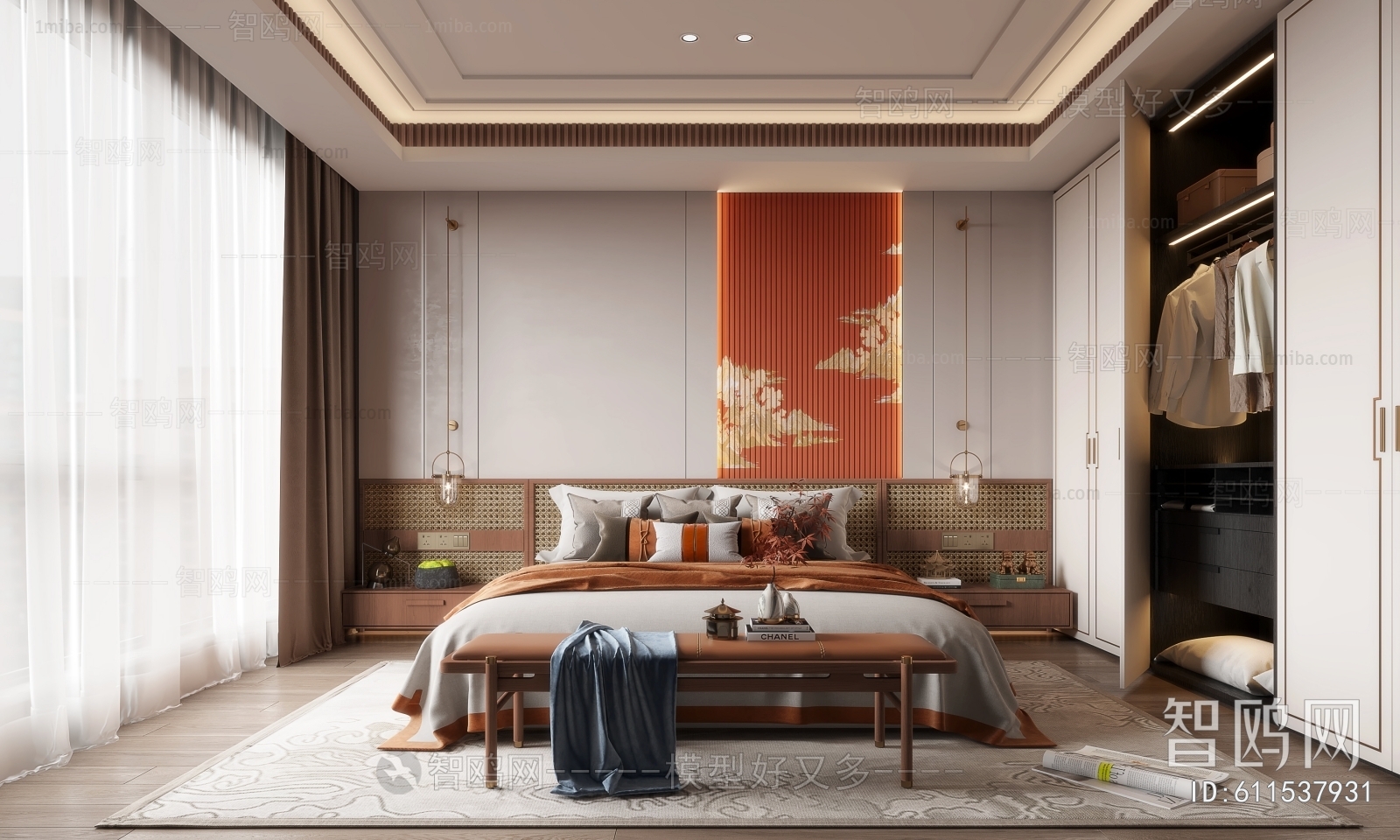 New Chinese Style Bedroom