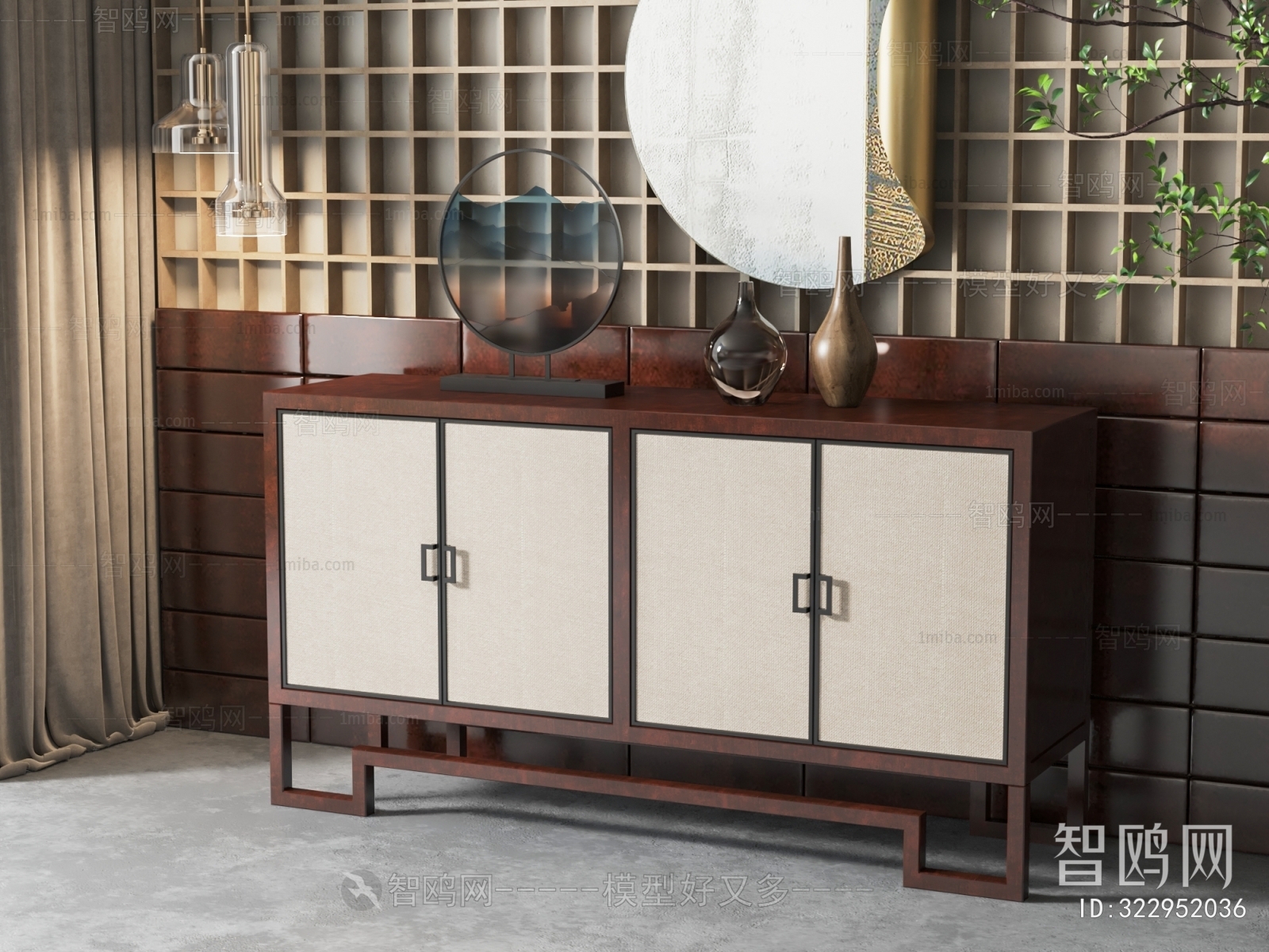 New Chinese Style Entrance Cabinet