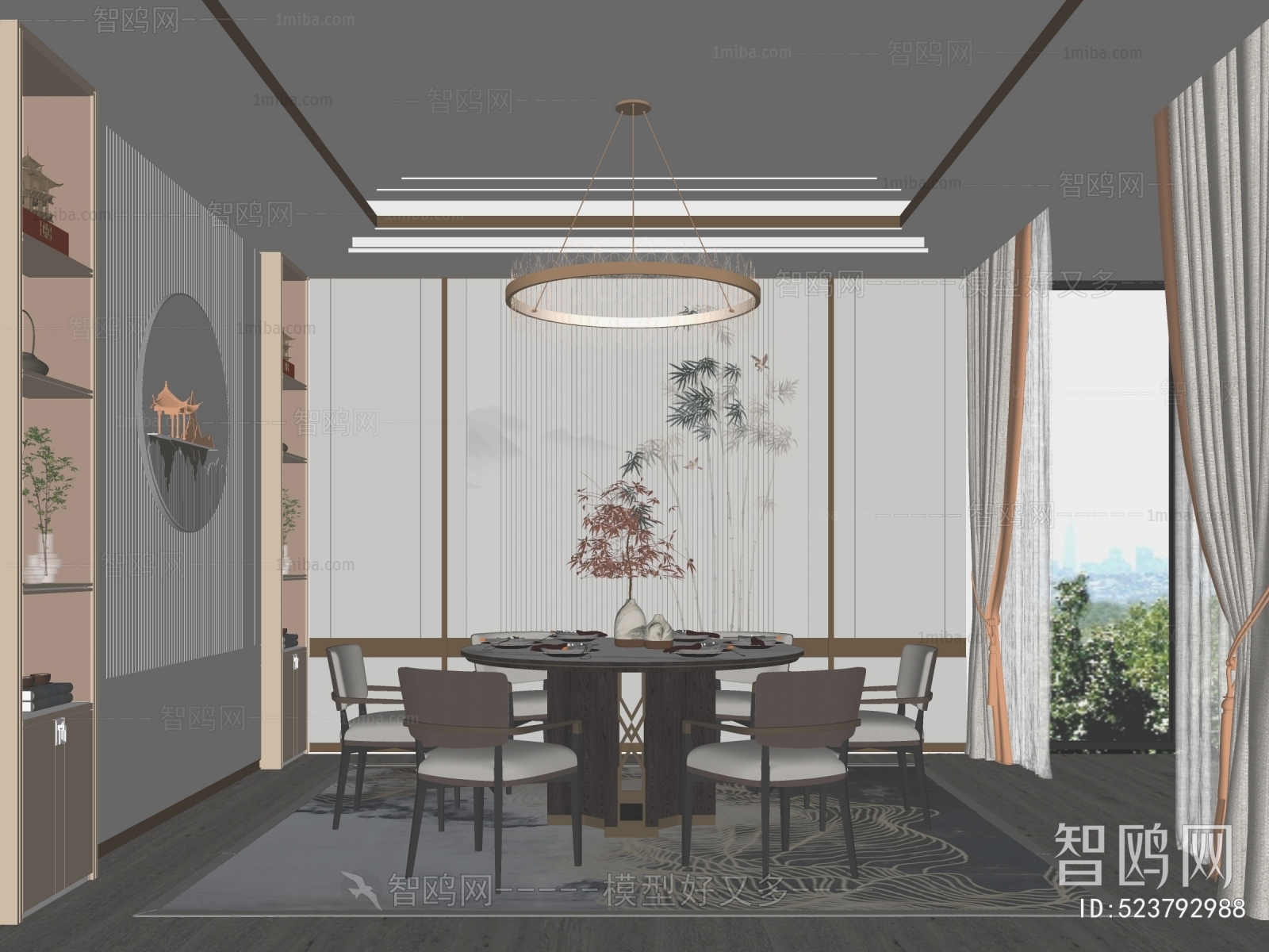 New Chinese Style Dining Room