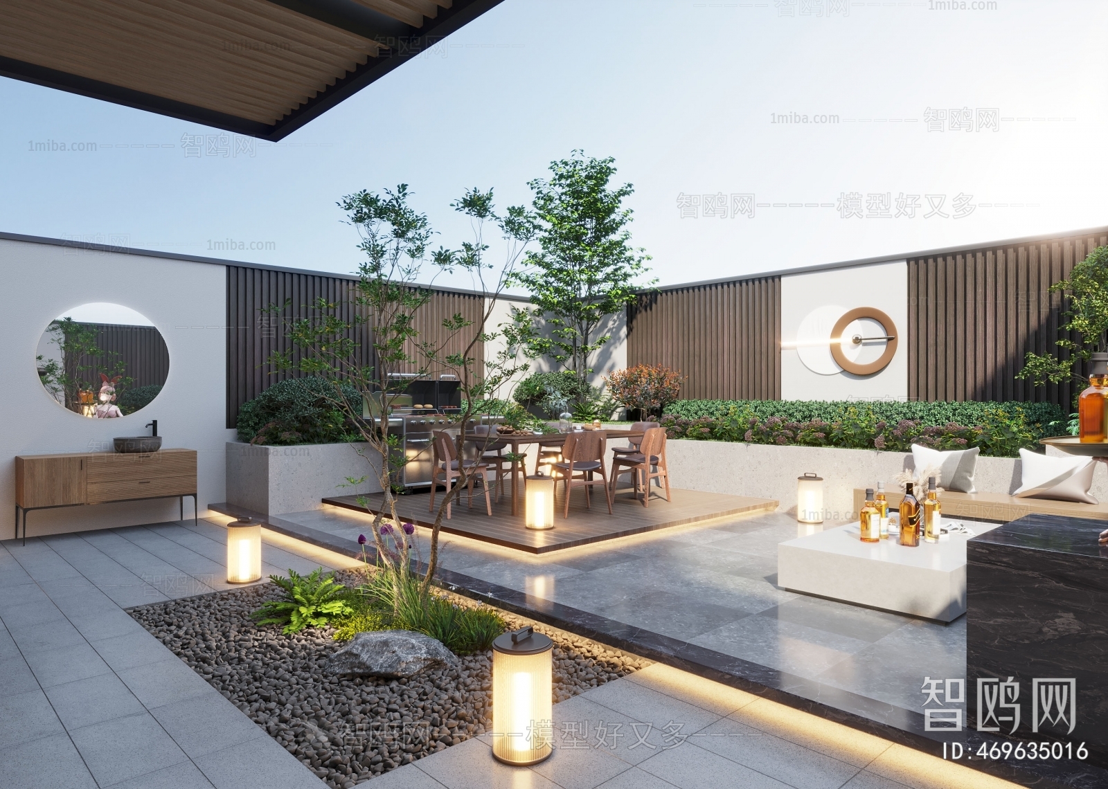 Modern Courtyard/landscape