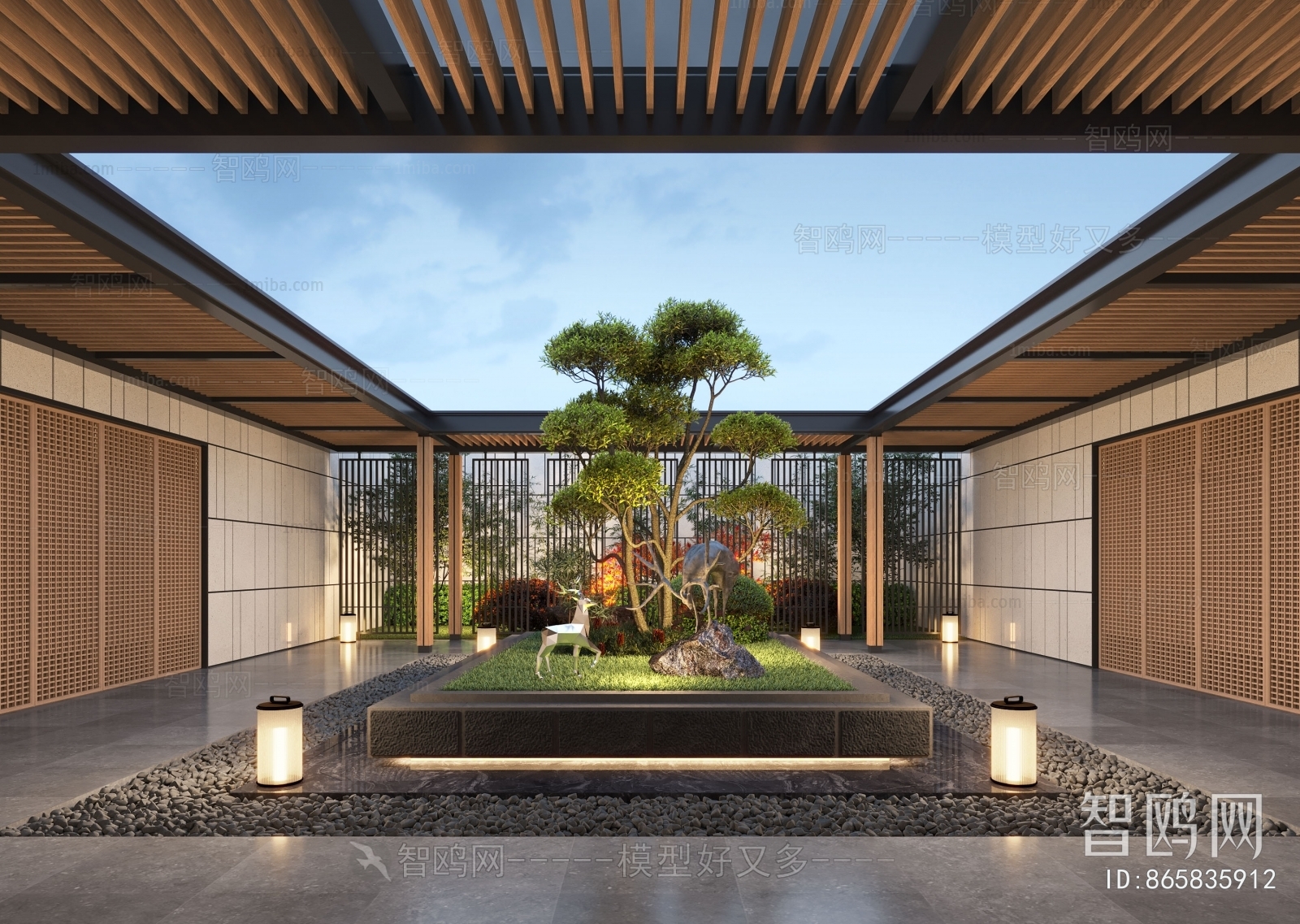 Modern Courtyard/landscape