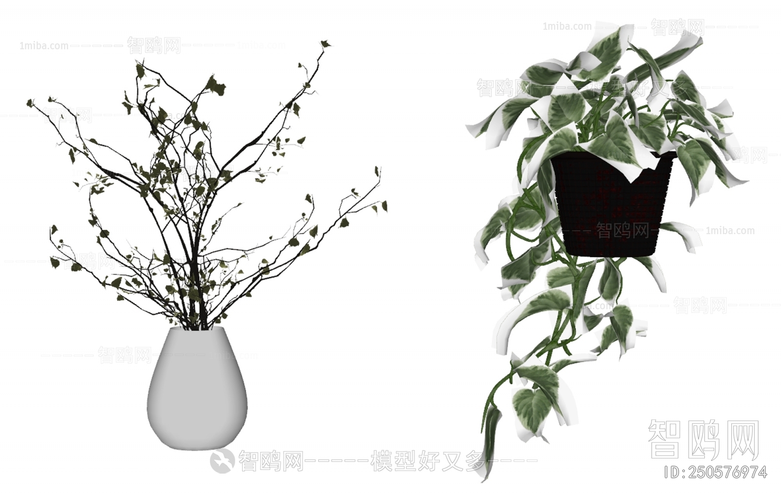现代植物花瓶盆栽组合