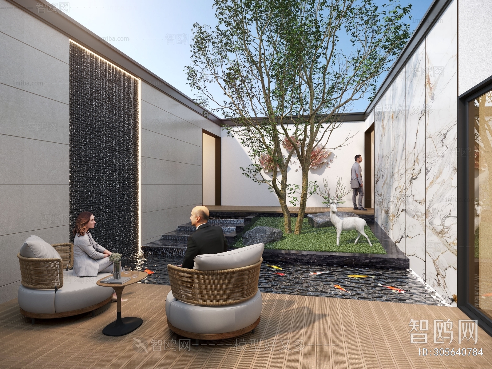 Modern Courtyard/landscape