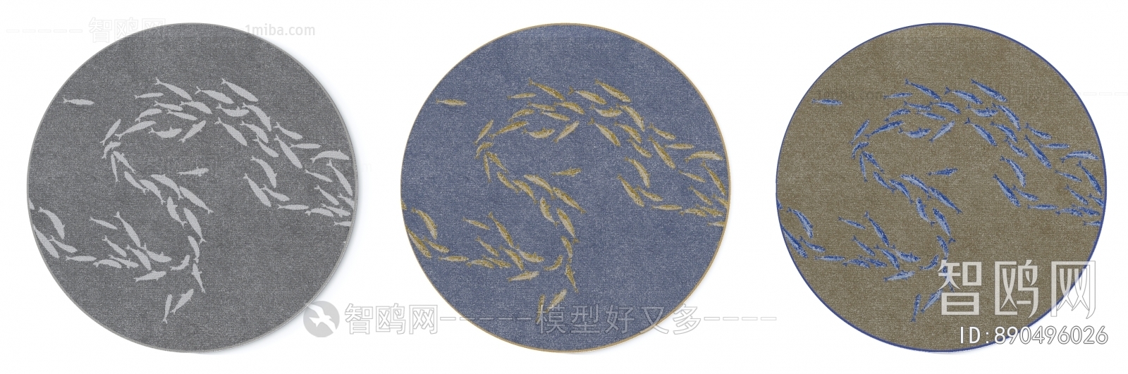 New Chinese Style Circular Carpet