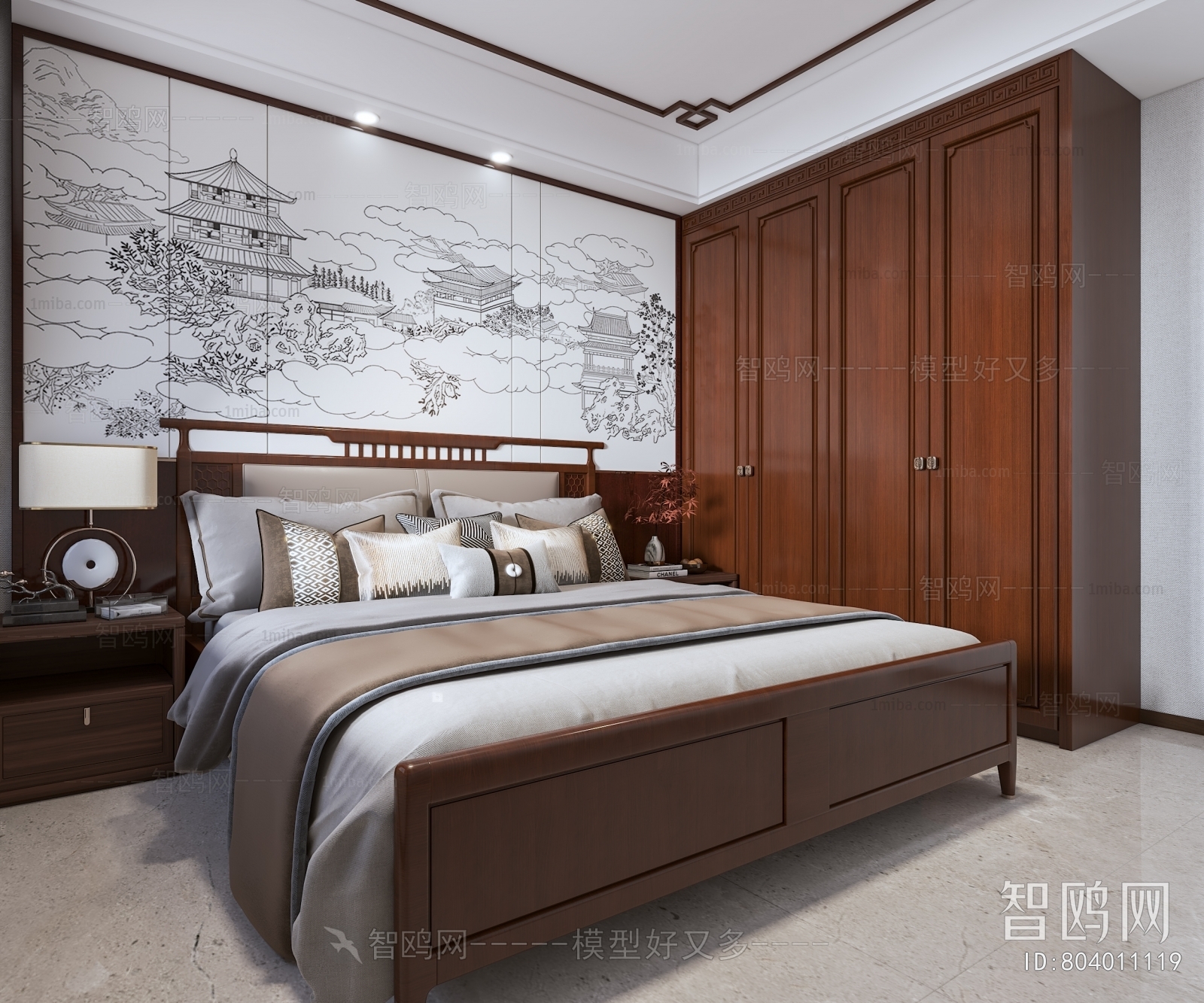 New Chinese Style Bedroom