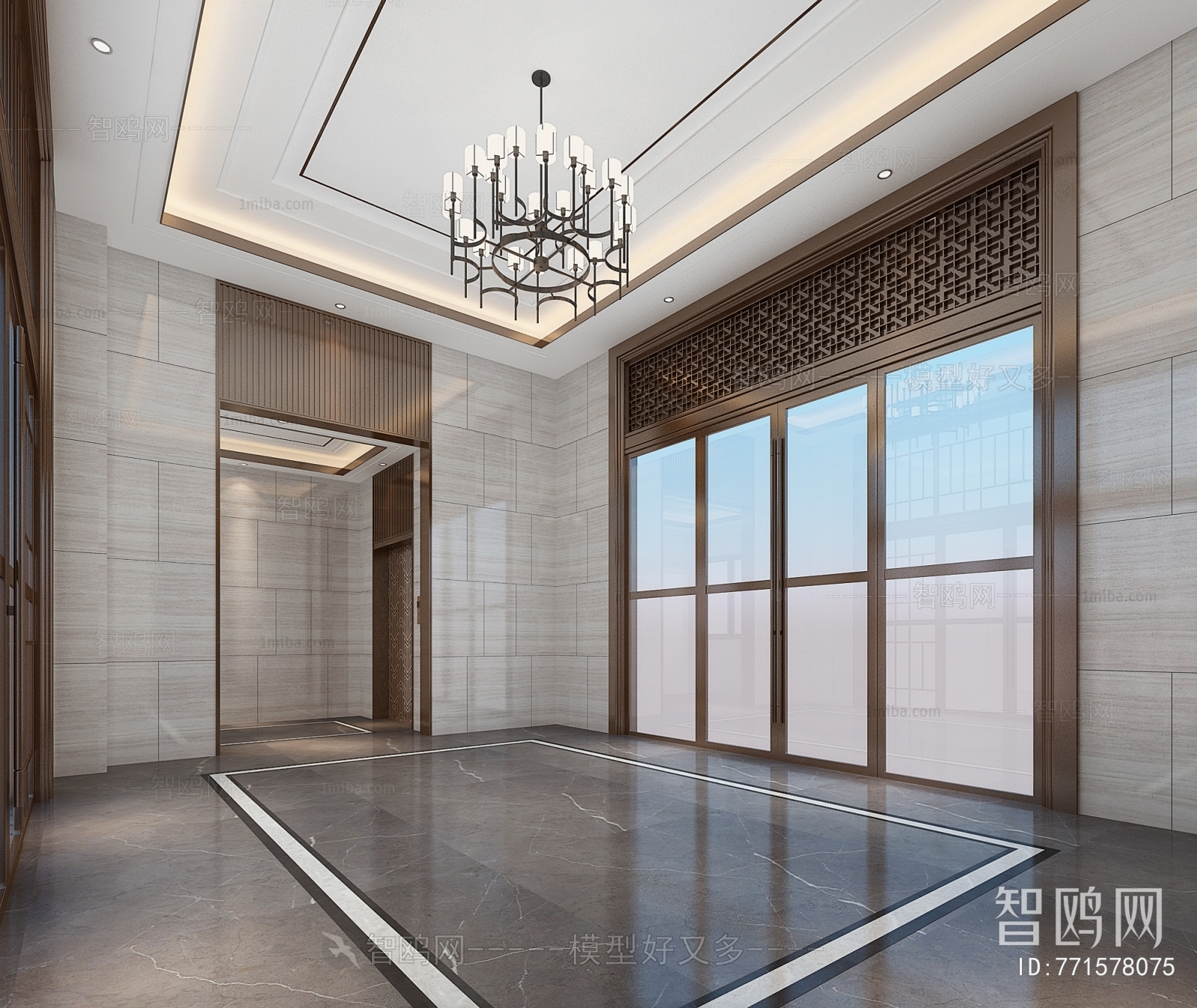 Modern New Chinese Style Real Estate Sales Office