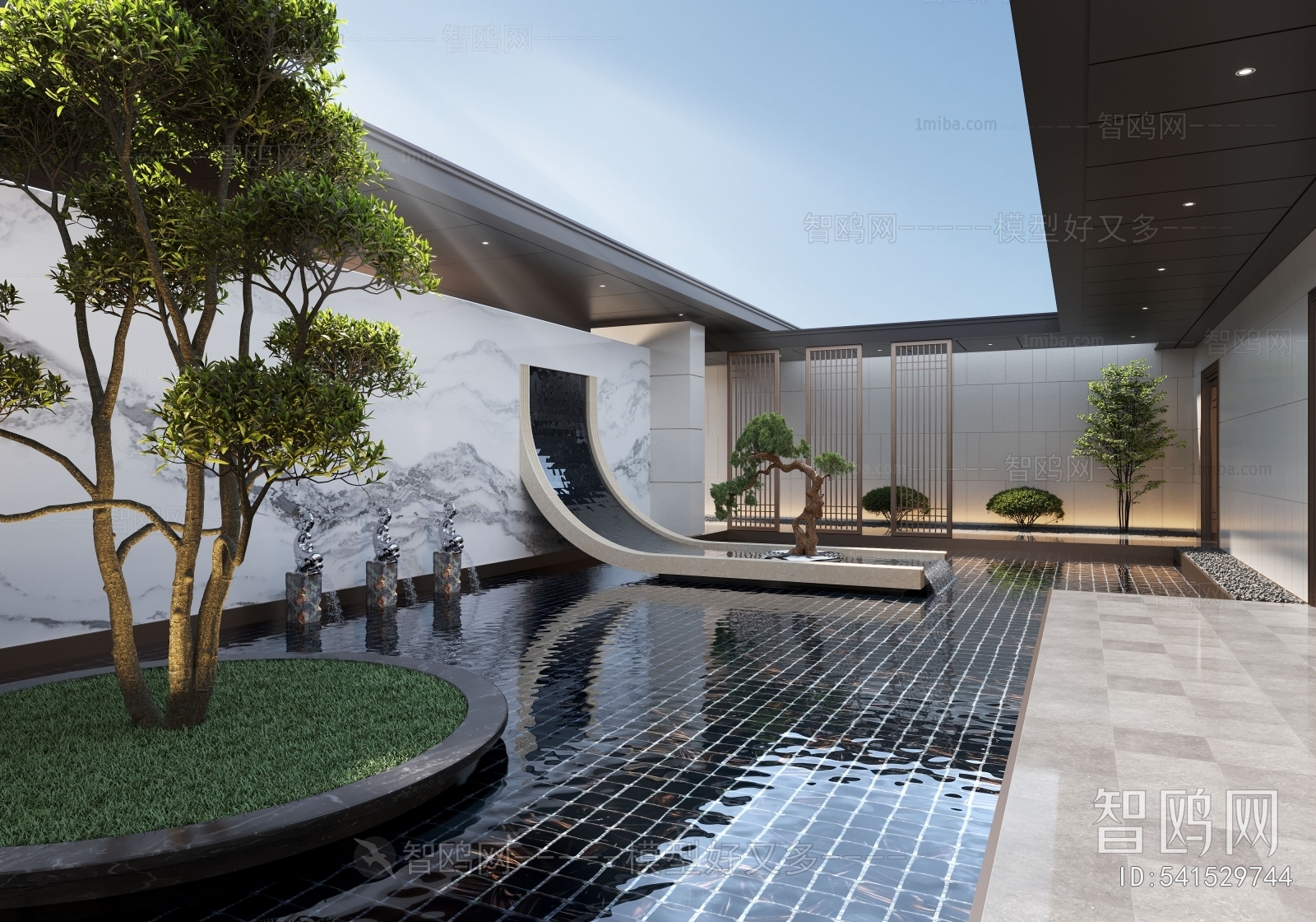 Modern Courtyard/landscape