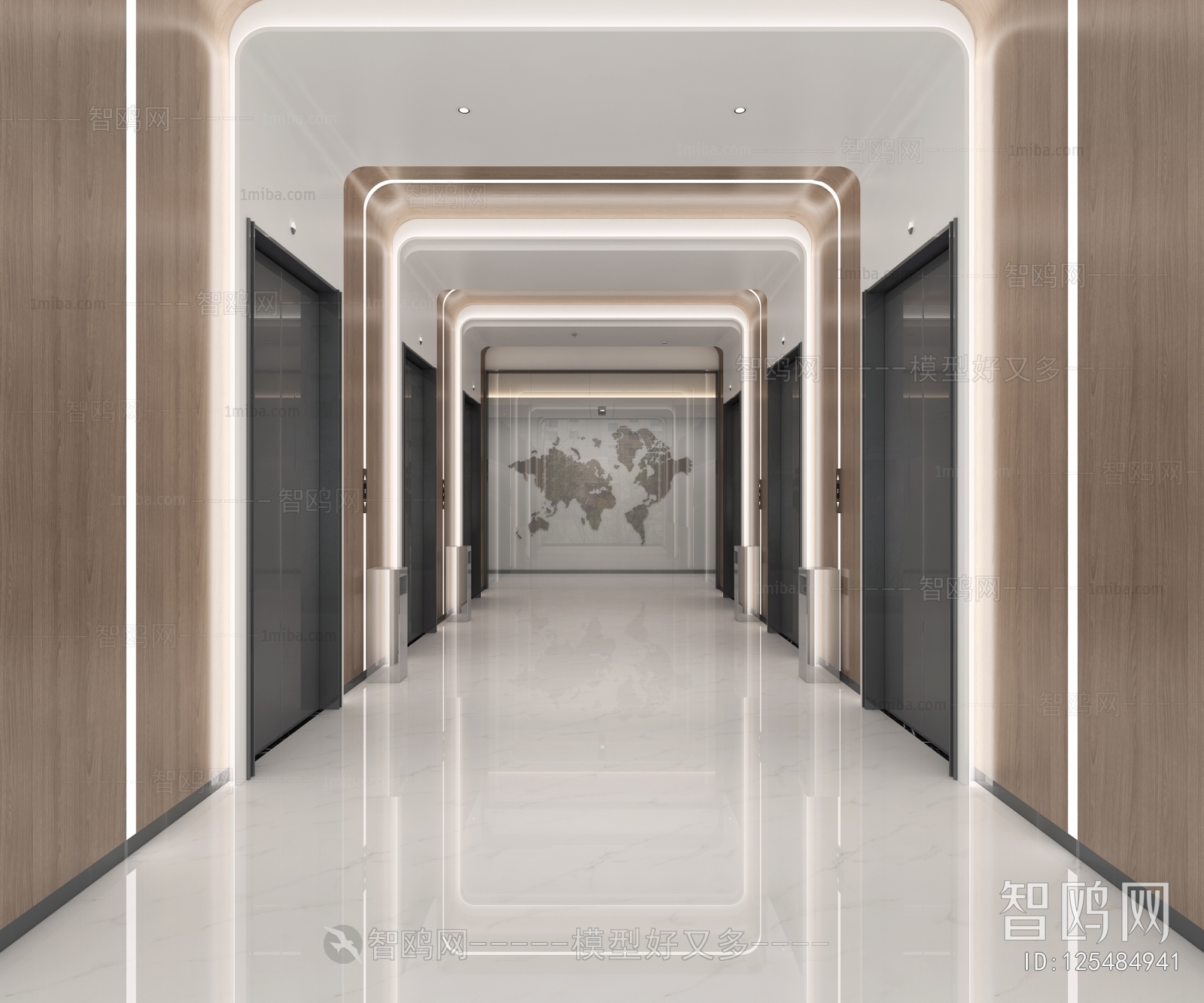 Modern Office Elevator Hall